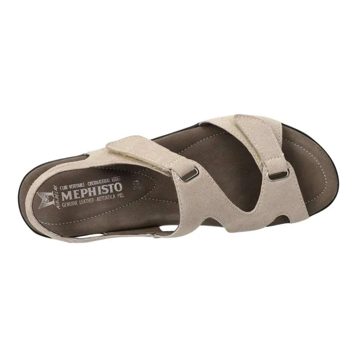 Mephisto Women's Paris Light Taupe Liam Leather Winter Ready Rubber Sole