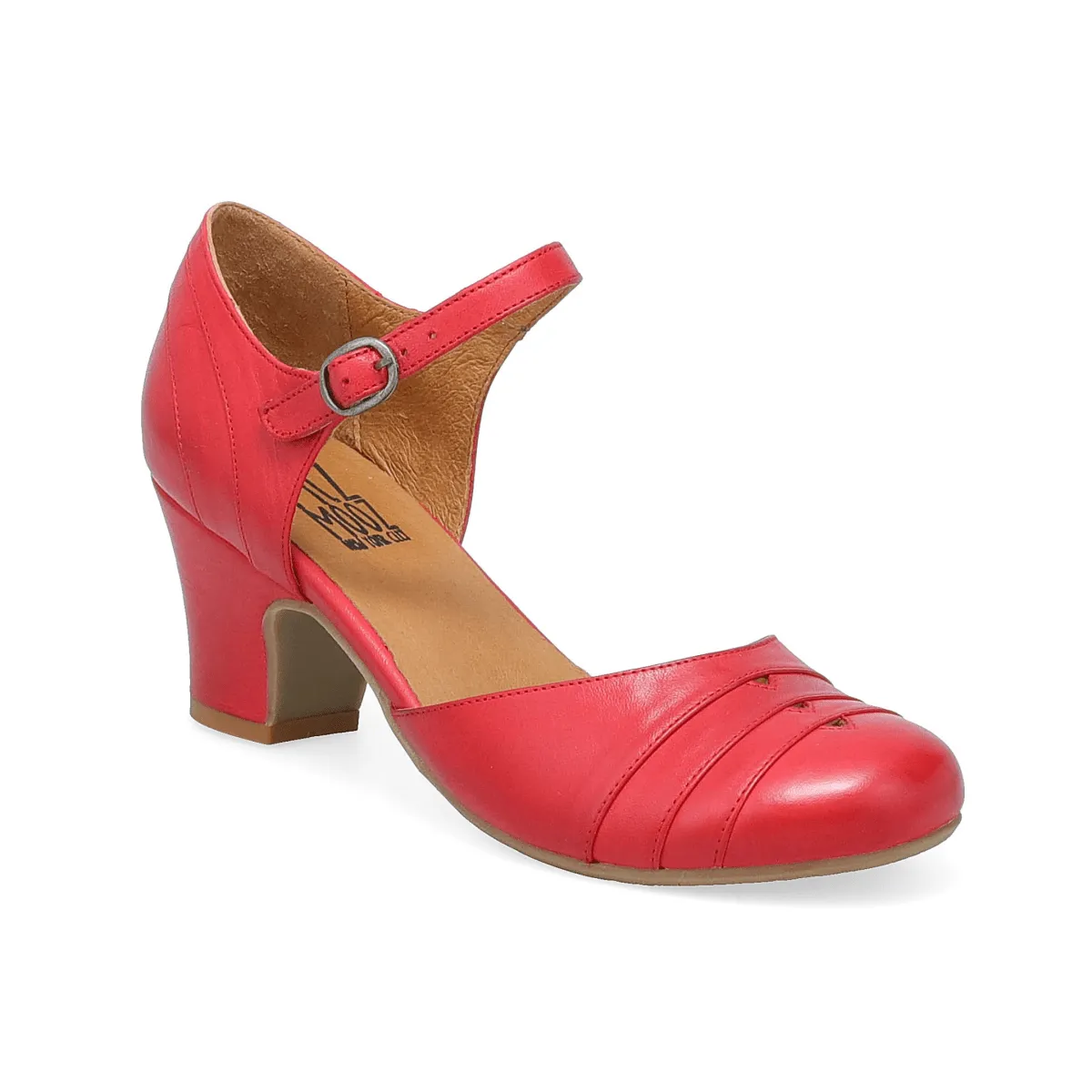 Miz Mooz Women's Frenchy Red Leather Gala Night Shine Keep