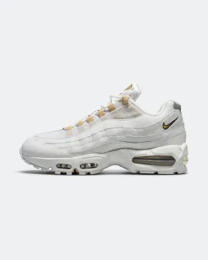 Breathable Design Eco Friendly Dye Process Air Max 95 Big Bubble - White/Metallic Gold-Black-Pearl Grey