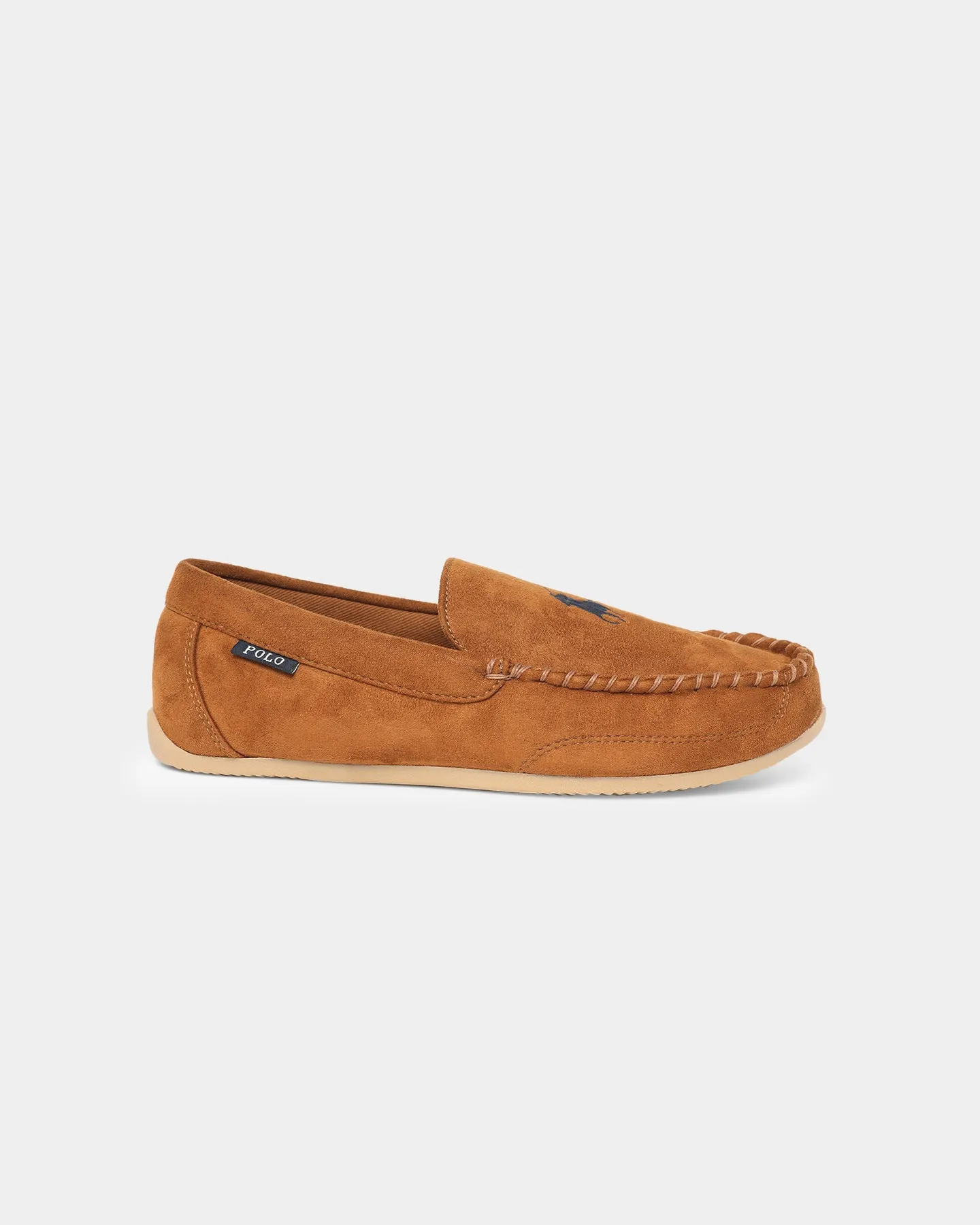 Polo Ralph Lauren Declan Slippers Snuff Wheat/Tartan Reinforced Breathable Lining