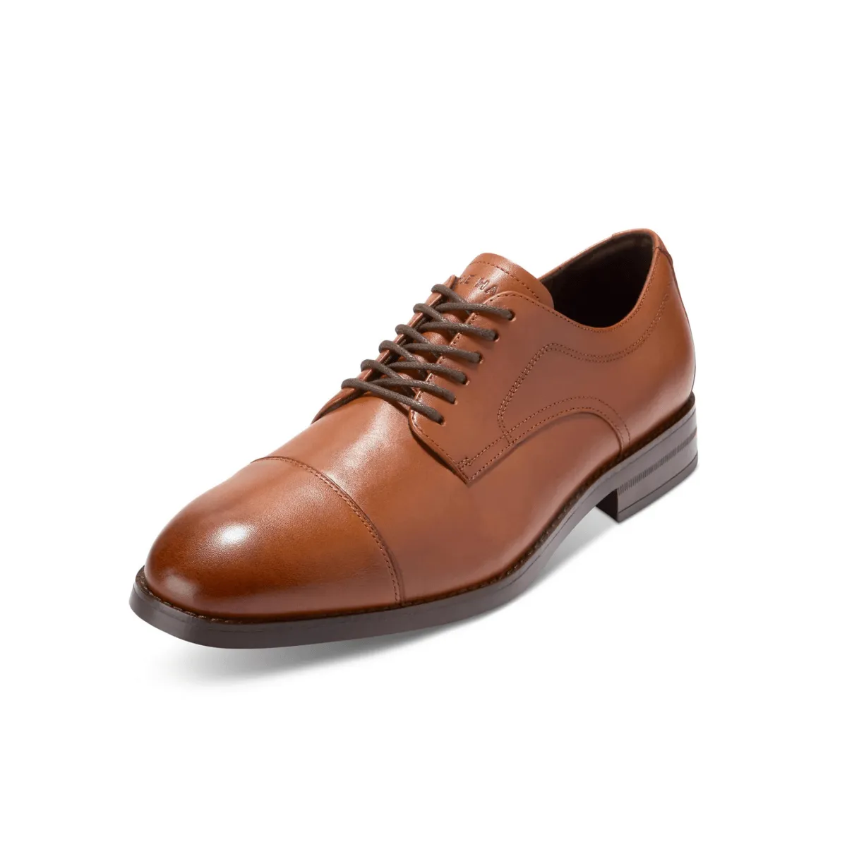 Street Cool Cole Haan Men's Harmon Grand Cap Toe Oxford British Tan/Dark Brown Leather