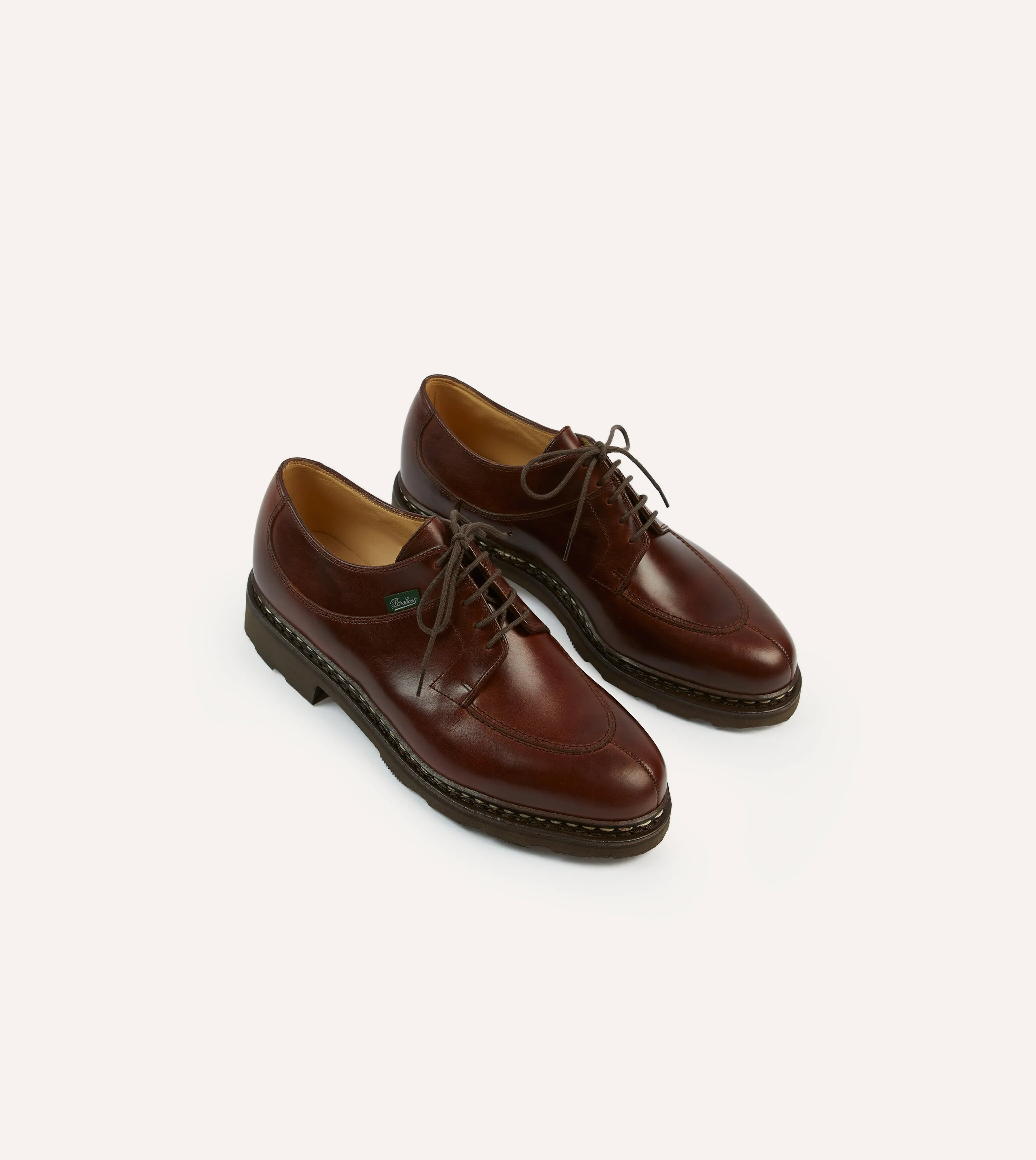 Low Maintenance Paraboot Avignon Brown Leather Derby Shoe