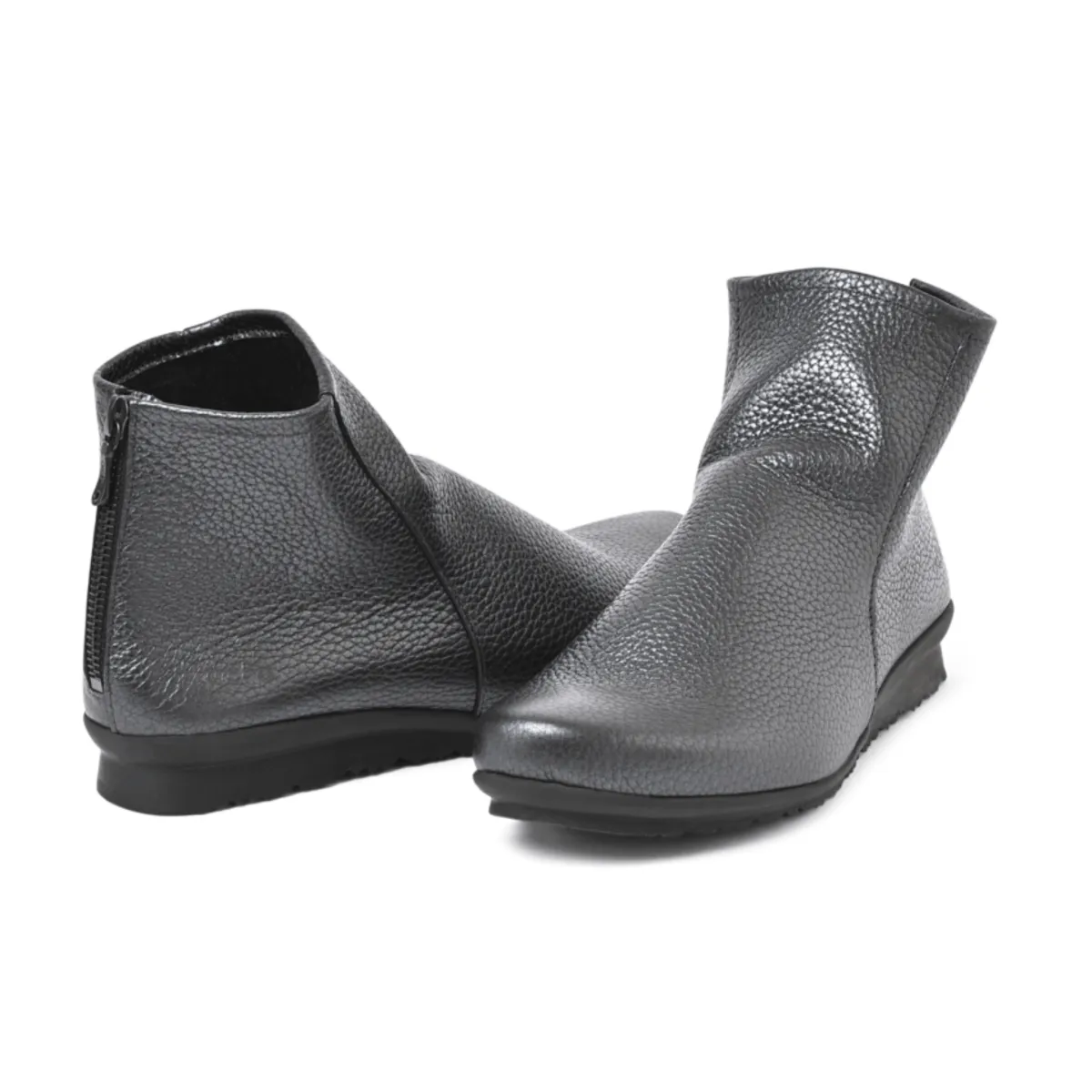 Arche Women's Baryky Grey/Silver Hopi Metal Leather Fashion Gala