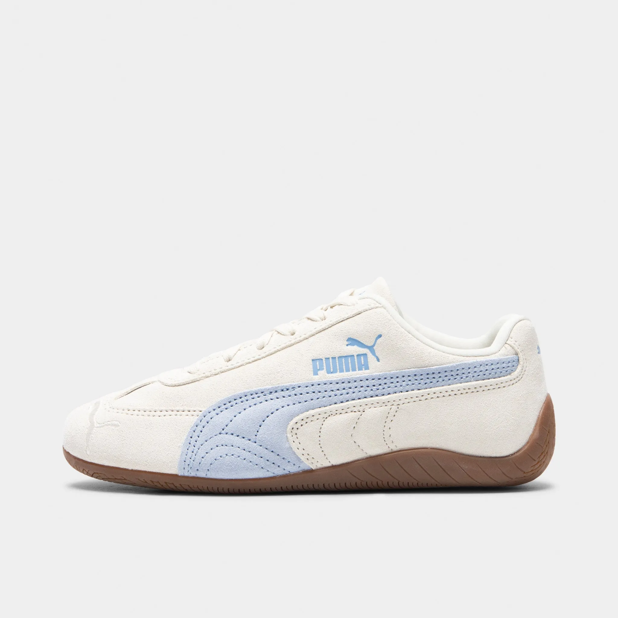 Clean White PUMA Juniors' Speedcat Vapor Gray / Haute Tropic