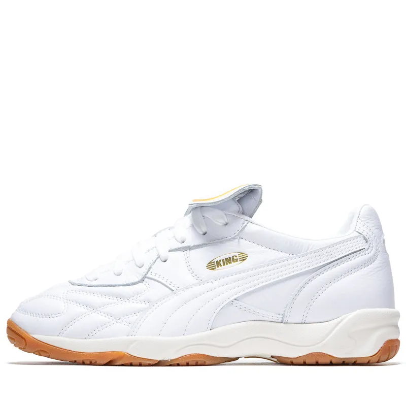 Puma King Indoor - White/Frosted Ivory Shock Use Slip On Design