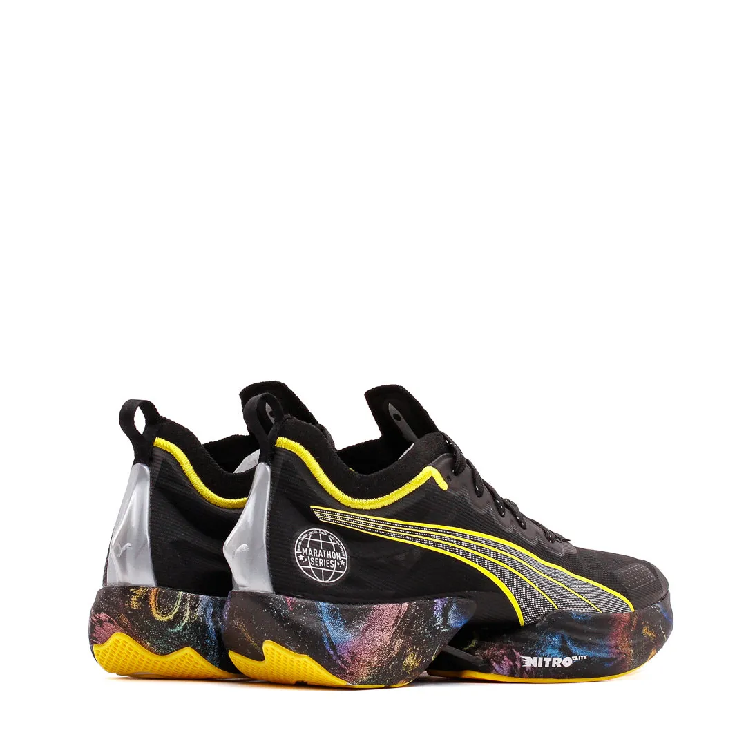 Puma Men Fast-R Nitro Elite Marathon Series Black Yellow 378465-01 Tremendous support multi - terrain shoes