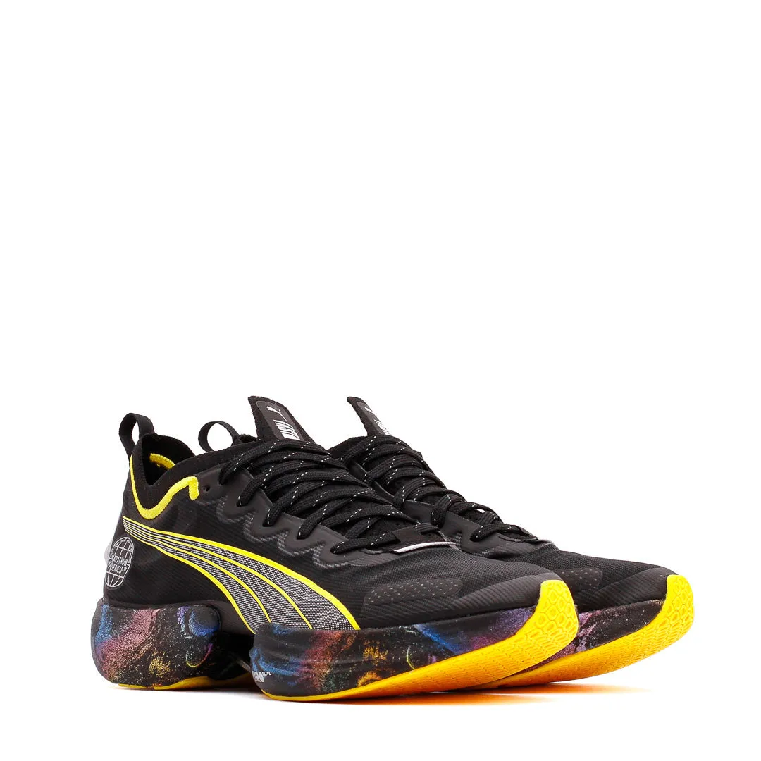 Puma Men Fast-R Nitro Elite Marathon Series Black Yellow 378465-01 Casual Look