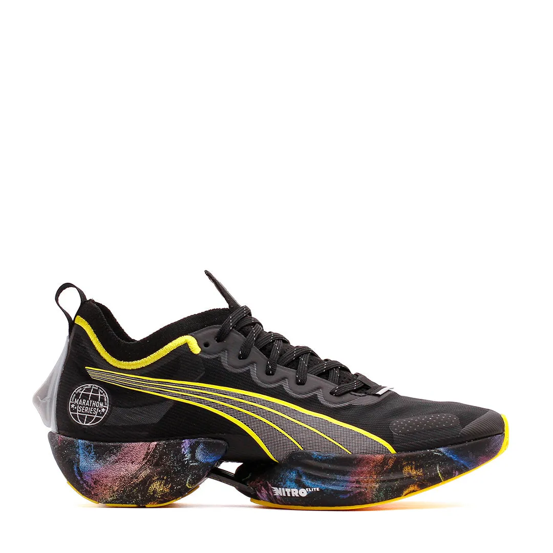 Puma Men Fast-R Nitro Elite Marathon Series Black Yellow 378465-01 Flexible Ride