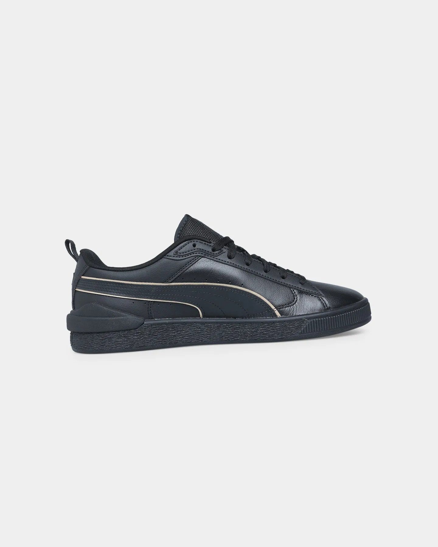 Puma Suede Bloc Liquid Metal Puma Black Mesh Upper