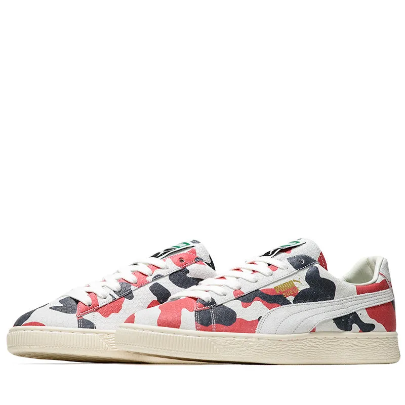 Puma Suede Made In Japan KOI - White/Red Quick Break Lean Form