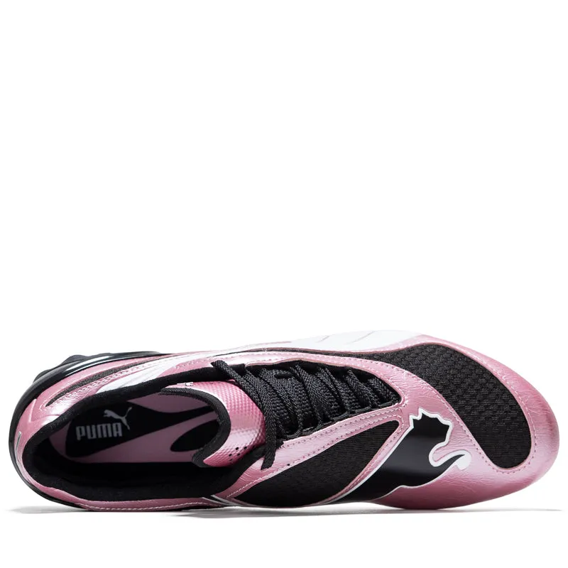 Lace   Up Closure Kevlar Reinforced Thread Puma V-S1 Metallic - Black/Poised Pink