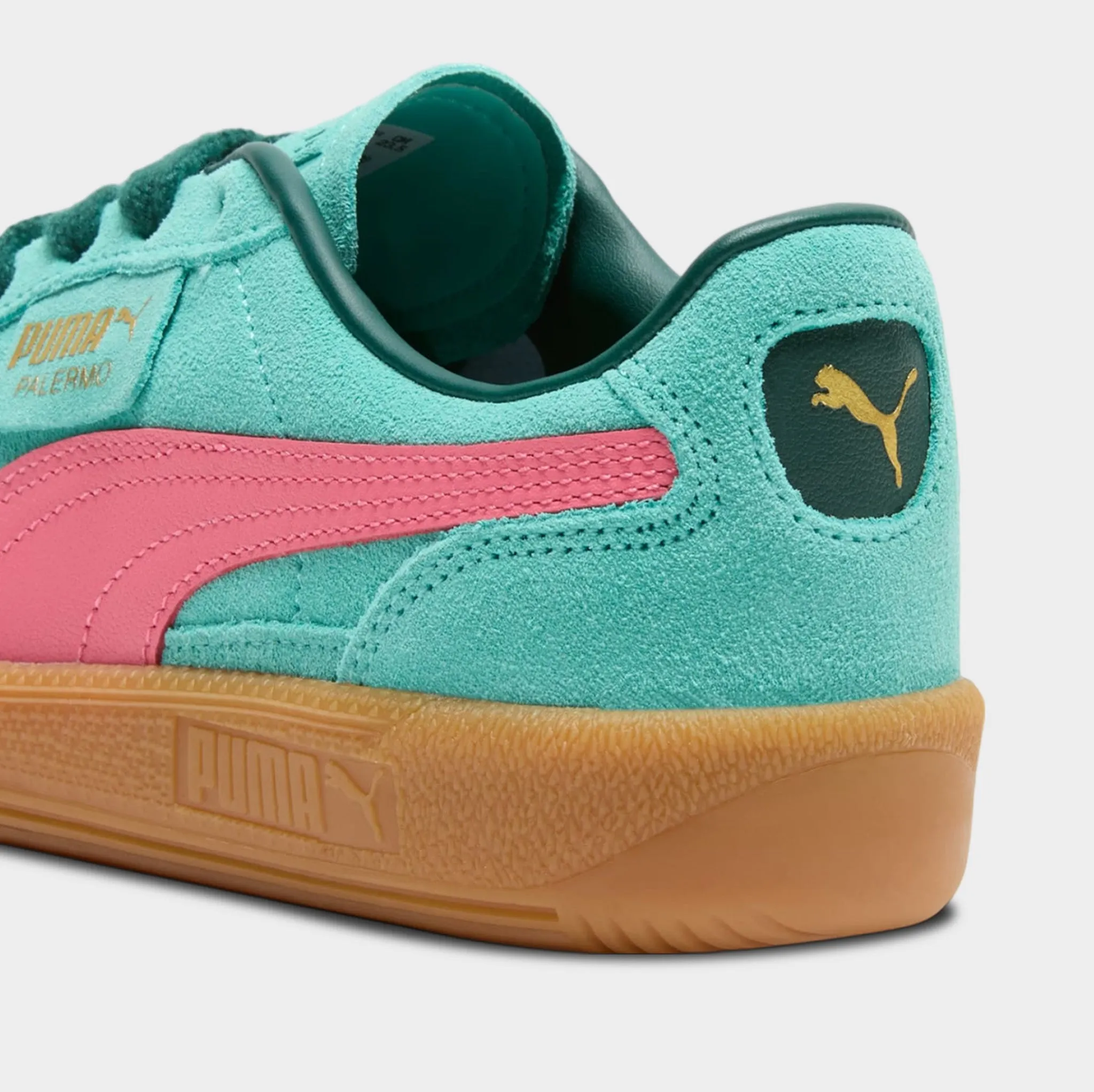 PUMA Women's Palermo Aquatic / Dark Myrtle Leather Upper