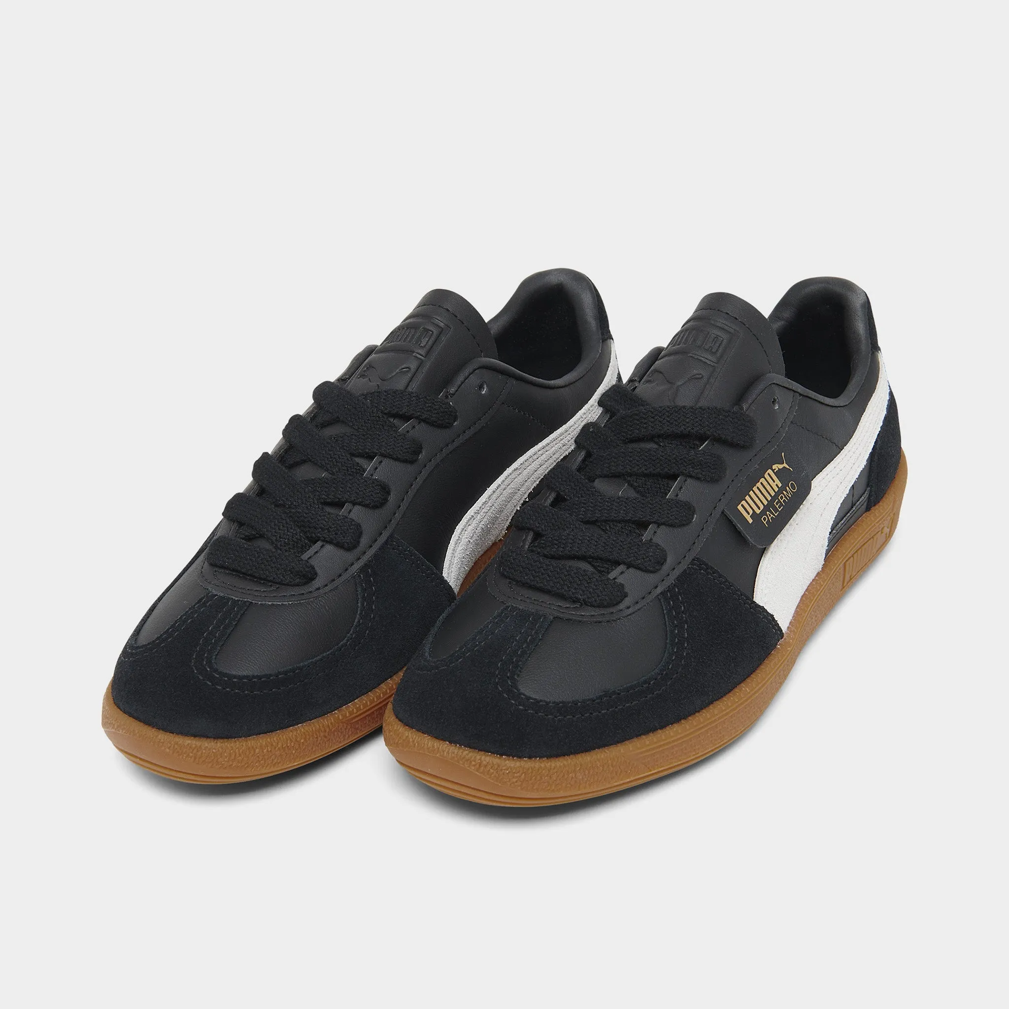 PUMA Women's Palermo Leather Black / Feather Gray - Gum Baby Soft Urban Chill
