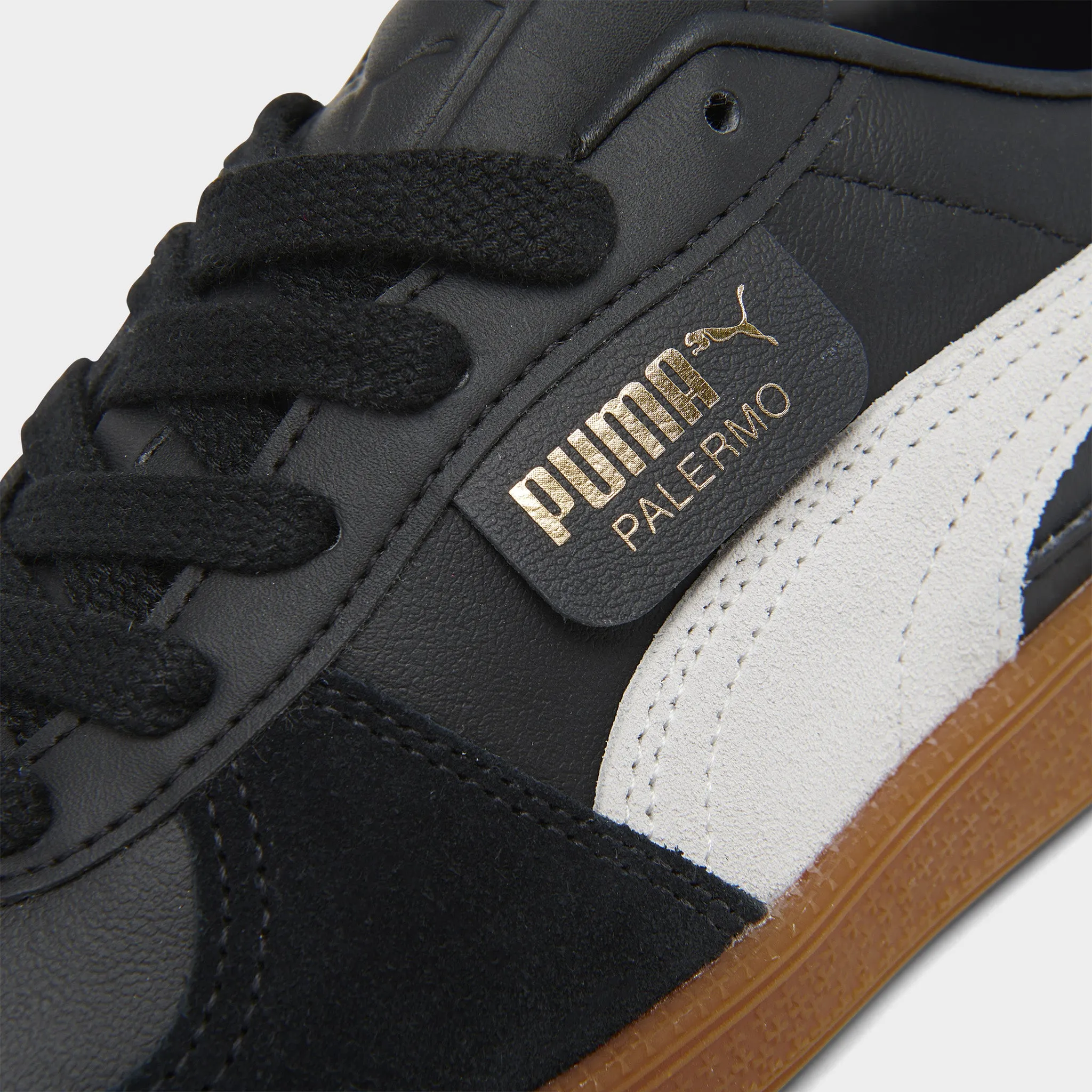 PUMA Women's Palermo Leather Black / Feather Gray - Gum Velvet Rich
