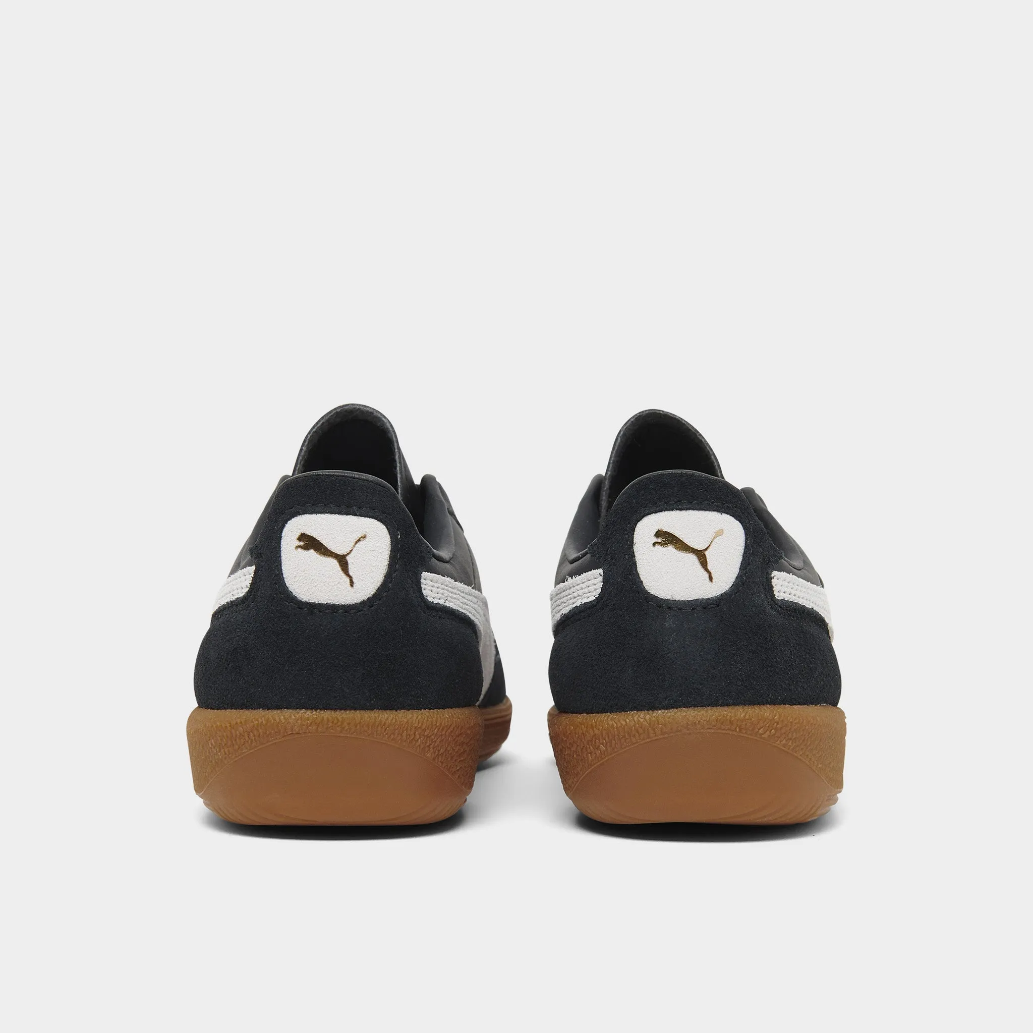 PUMA Women's Palermo Leather Black / Feather Gray - Gum Long Travel