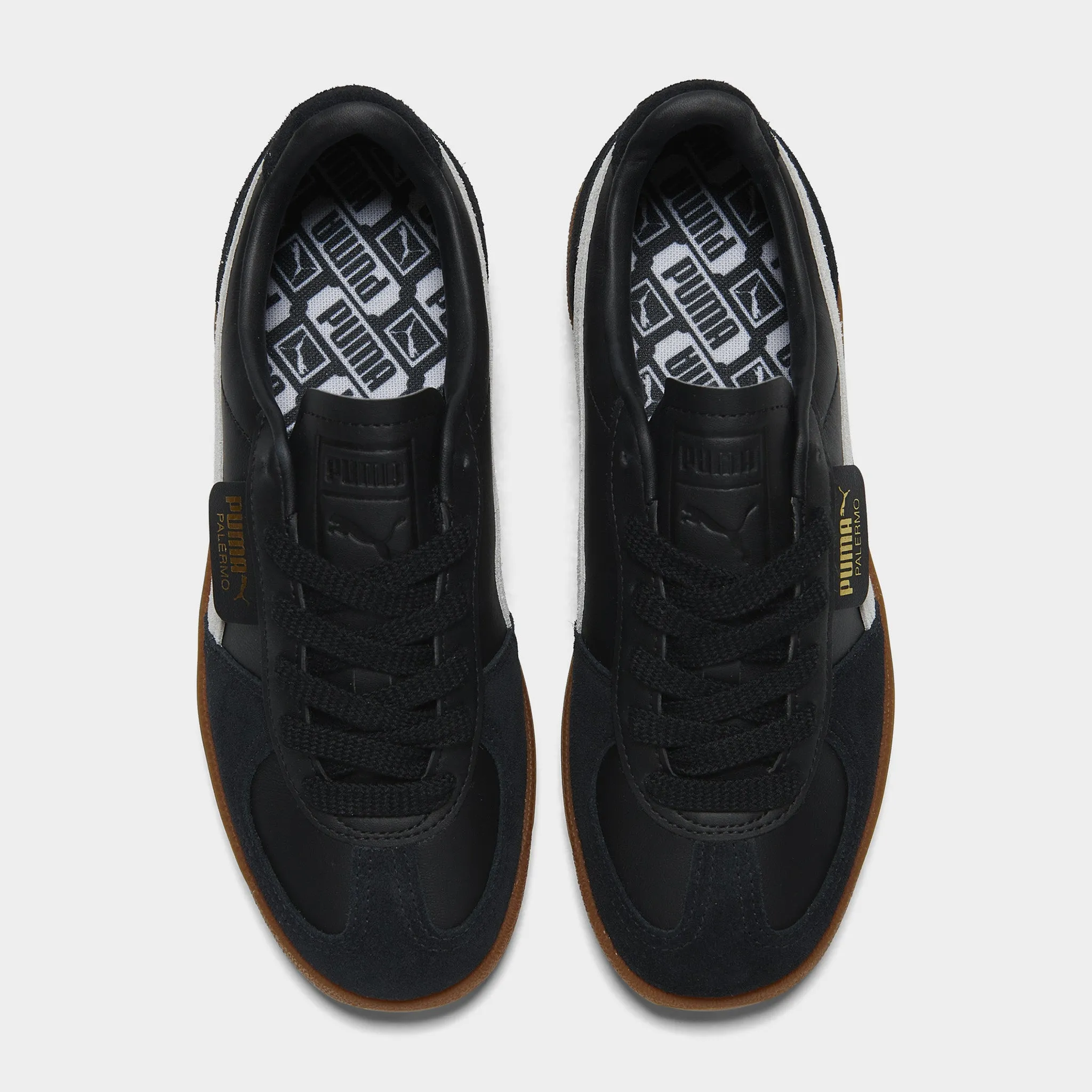 PUMA Women's Palermo Leather Black / Feather Gray - Gum Sleek Wear