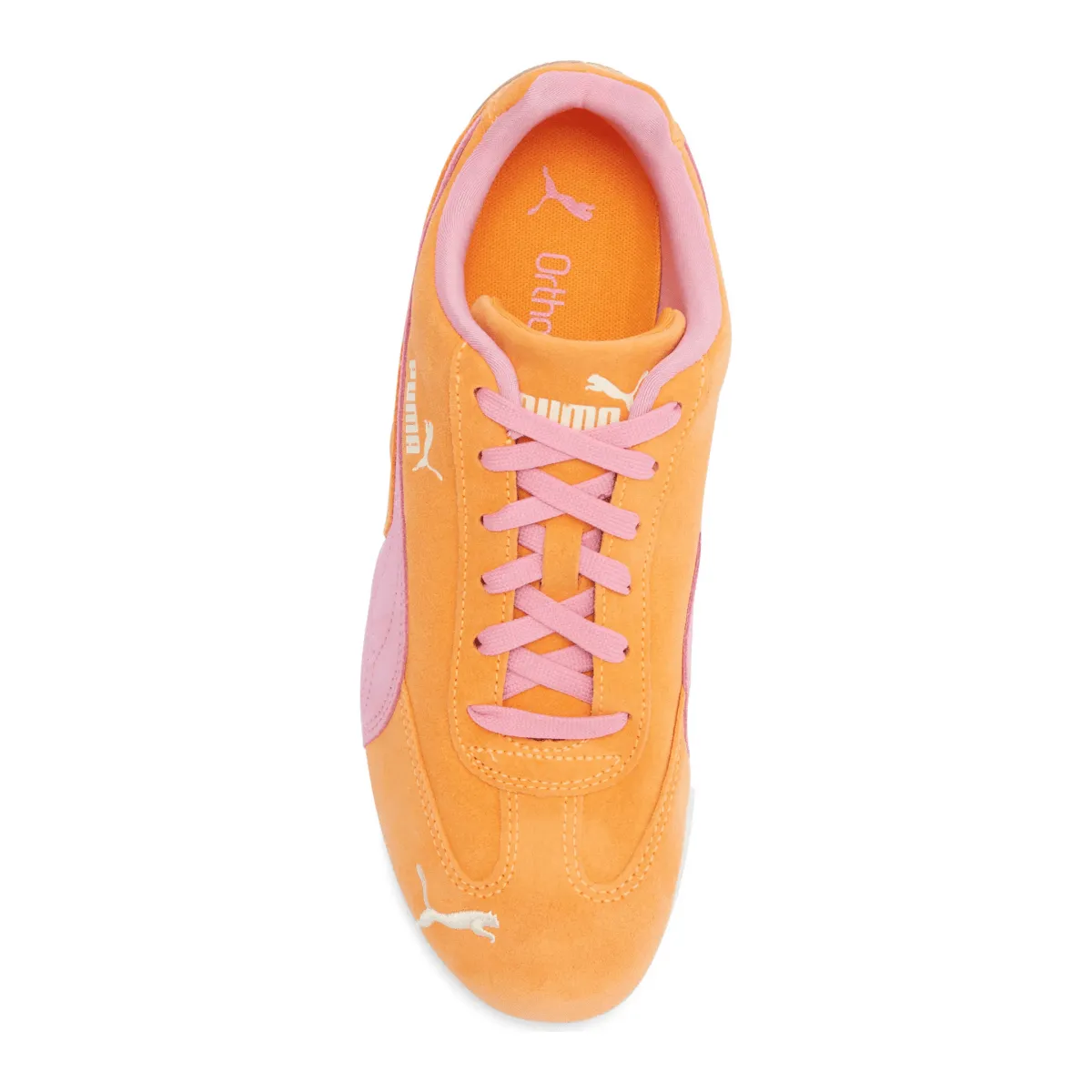 Puma Women's Speedcat OG Orange Glow/Poised Pink Relaxed Step Foot Daily