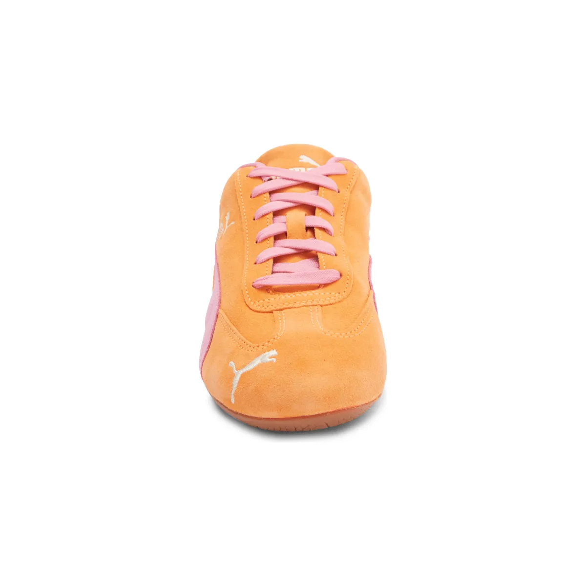 Street Wear Leather Material Puma Women's Speedcat OG Orange Glow/Poised Pink