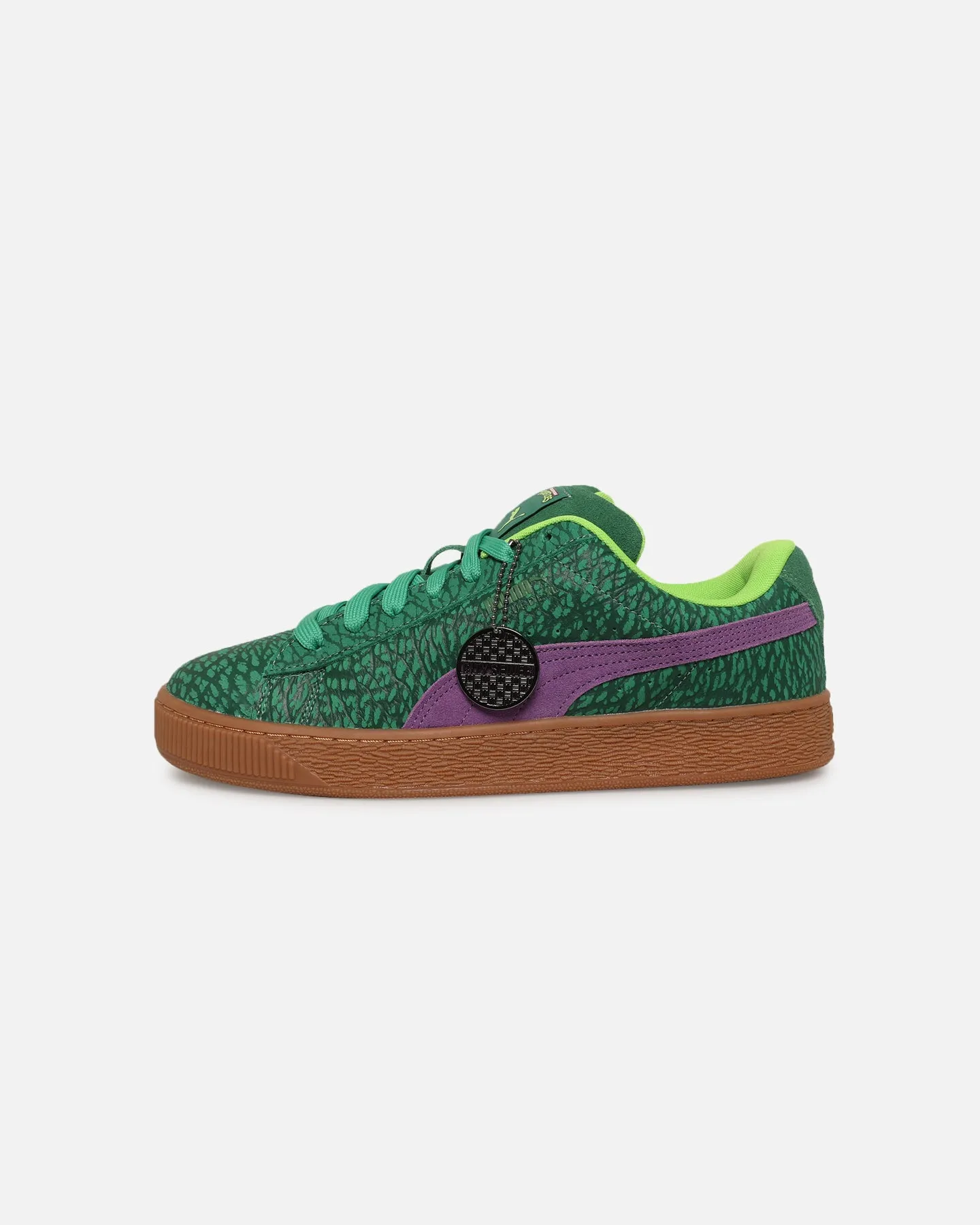 Puma X TMNT Suede XL Green Camera Look Cushioned Footbed