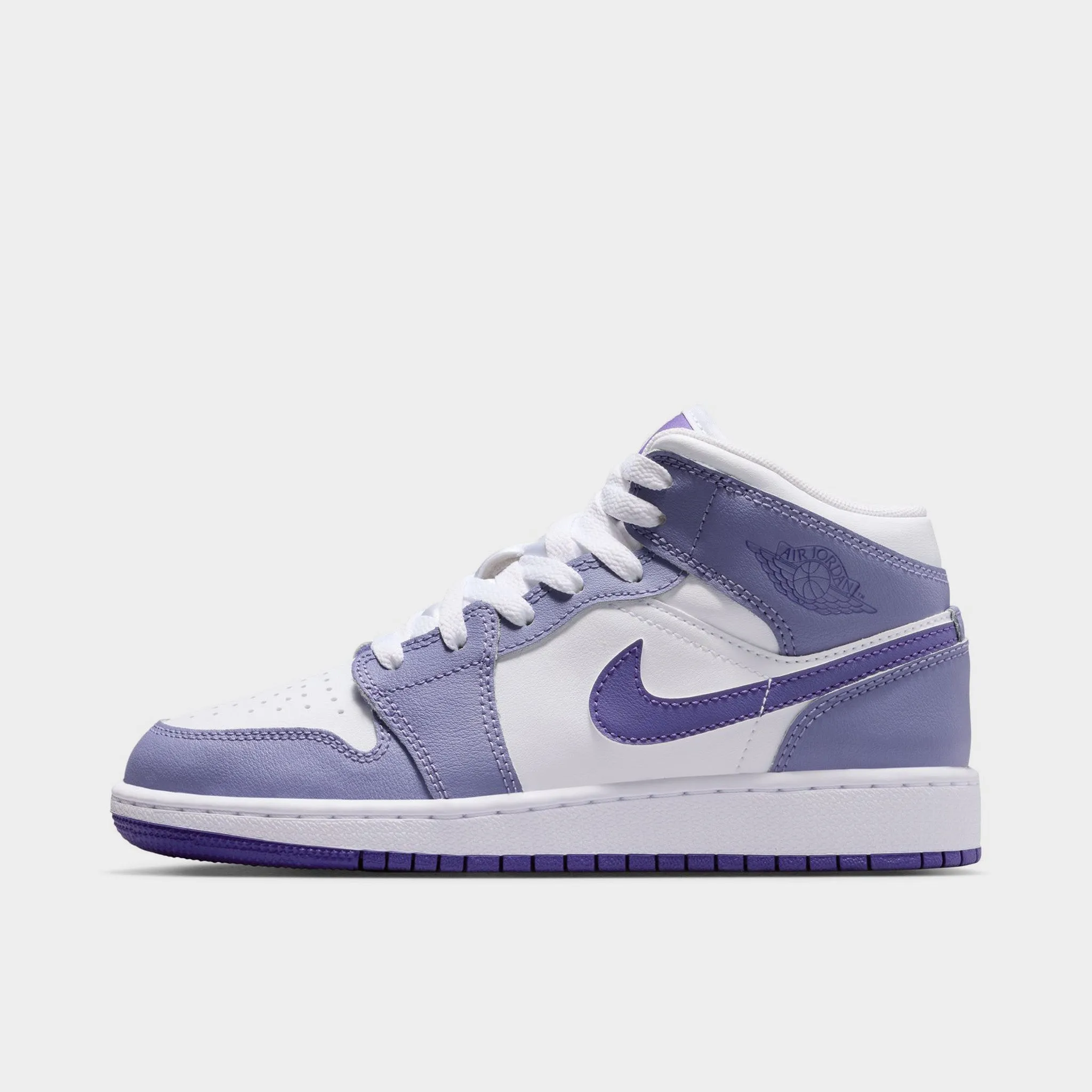 Jordan 1 Mid GS Dusty Amethyst / Court Purple - White Cruise Ready Relax Fit