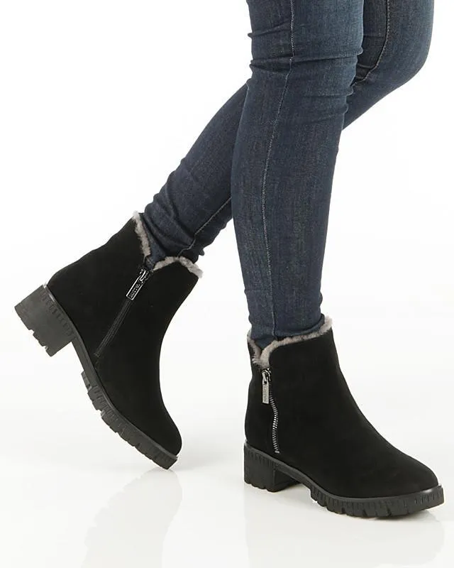 Valdini Women's Ivory Waterproof Black Suede Fast Pair
