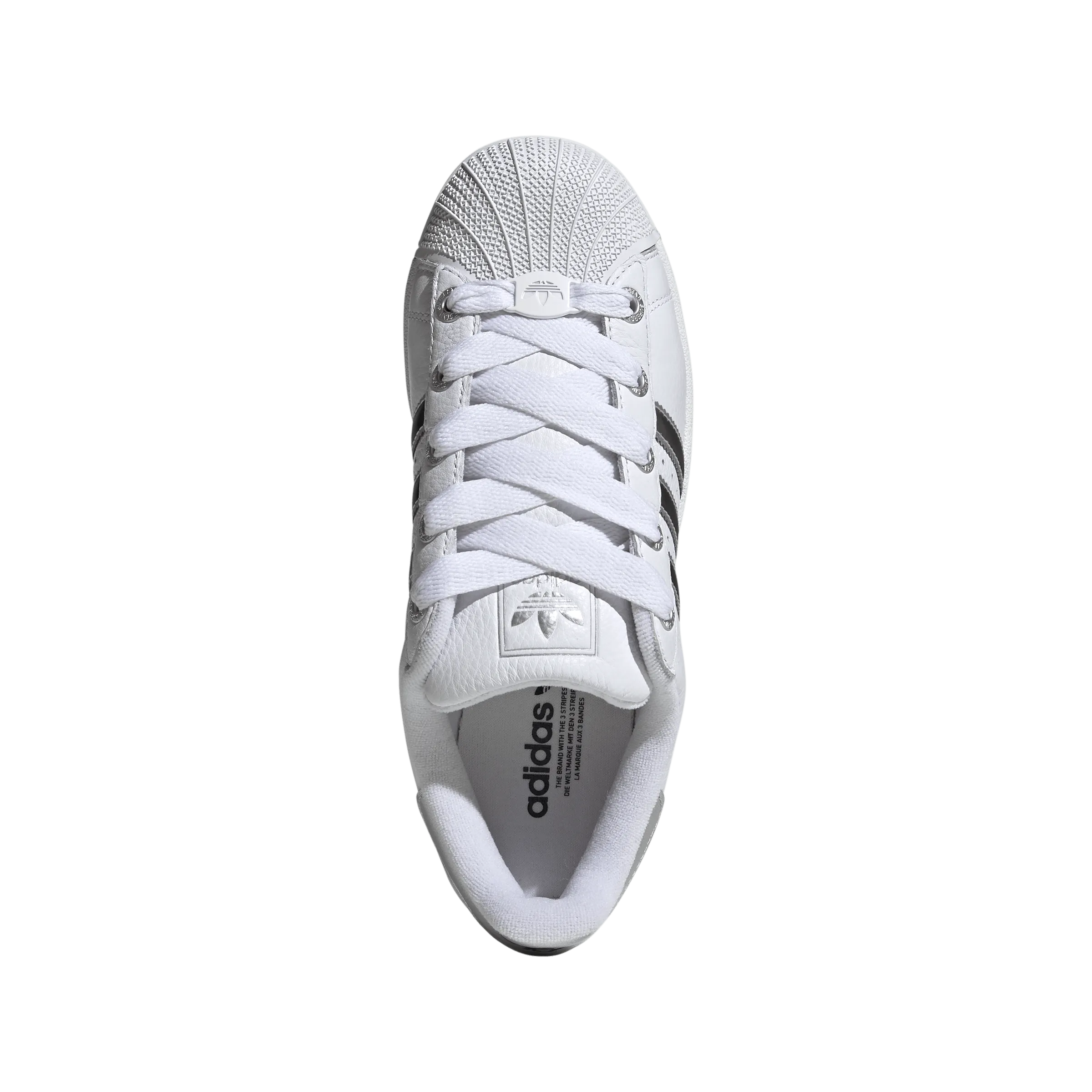 reasonable Striped Wmns Superstar II 'Cloud White Matte Silver'