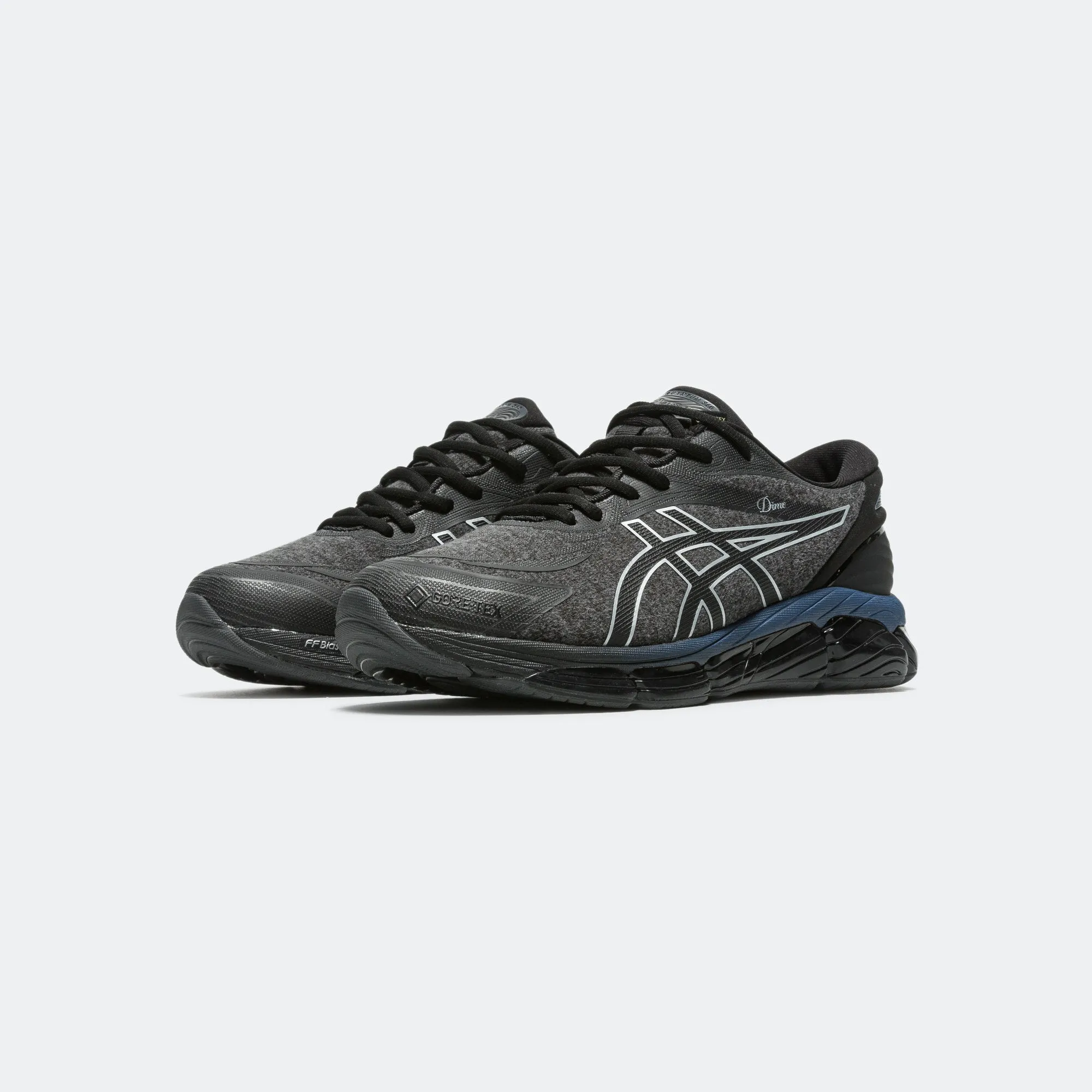 Bold Outsole Geometry Woven Texture GEL-Quantum 360 VIII GORE-TEX x Dime - Black/Pure Silver