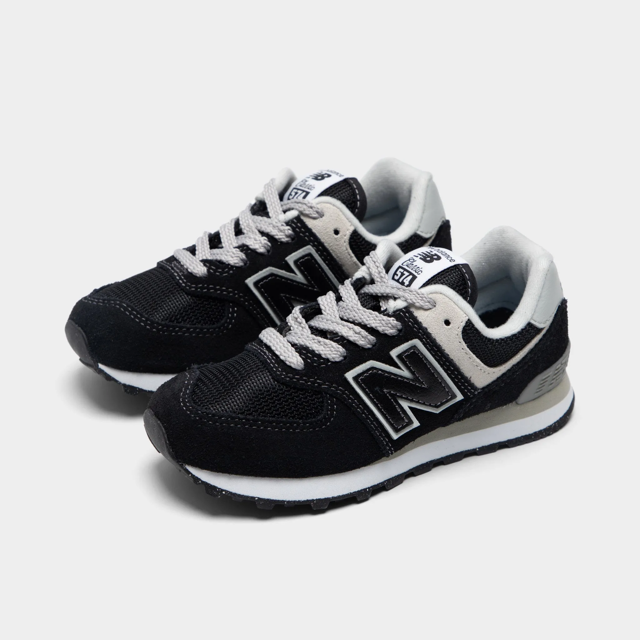 New Balance Children's 574 Black / White Play Hard