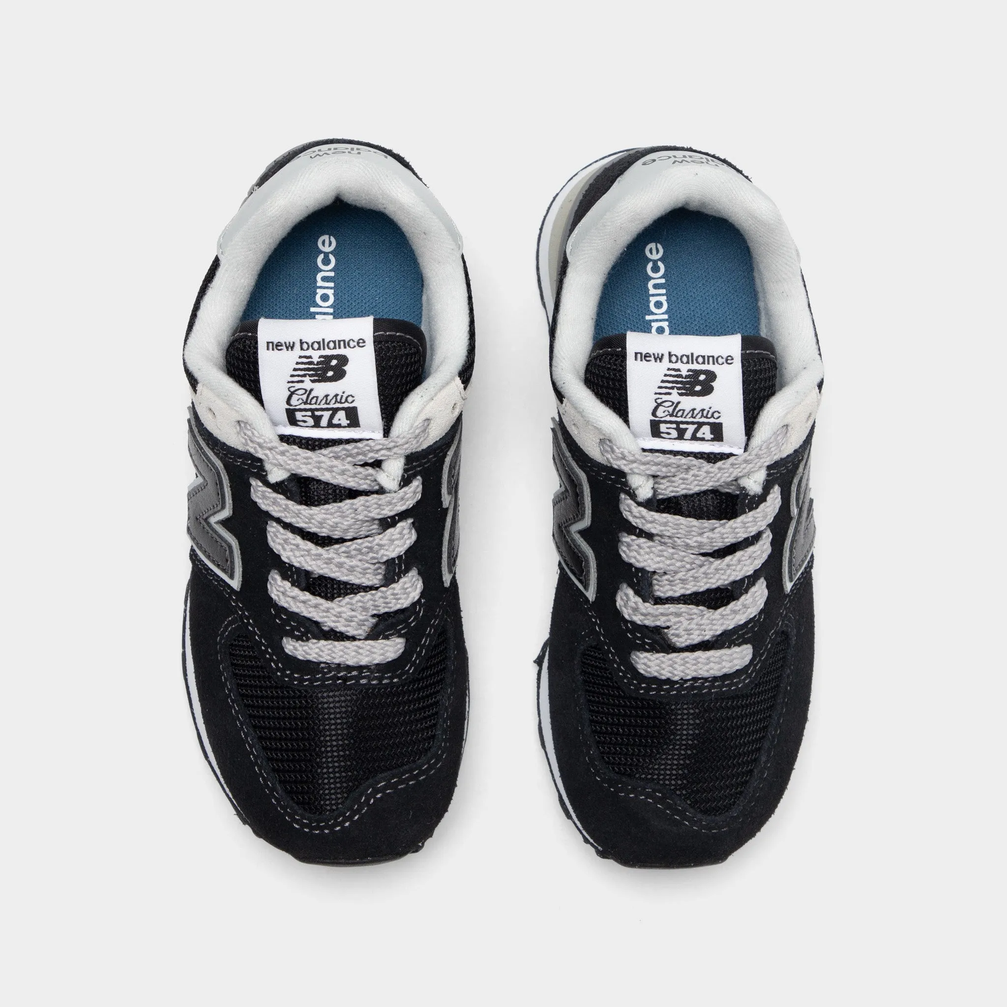 Mark Step Slip Proof New Balance Children's 574 Black / White