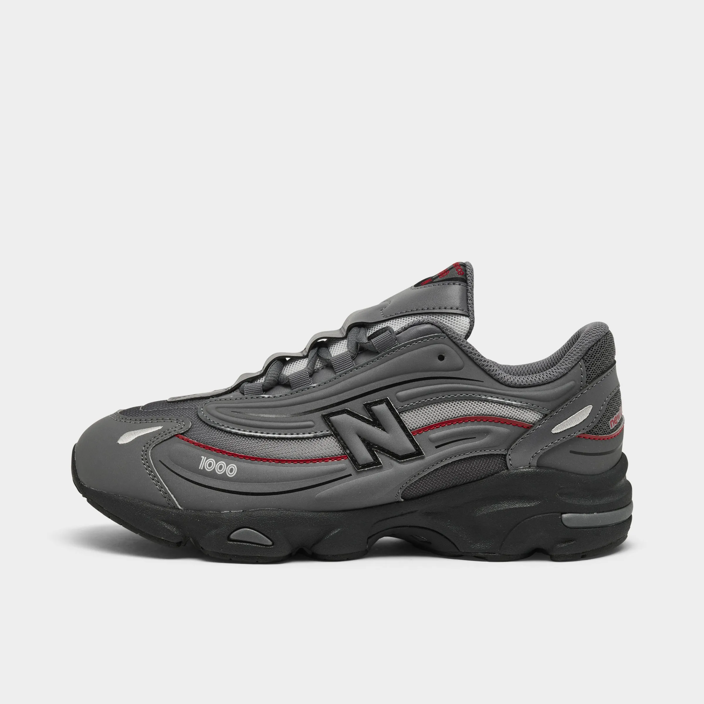 Cushioned Footbed Play Hard New Balance Juniors' 1000 Castlerock / Team Red