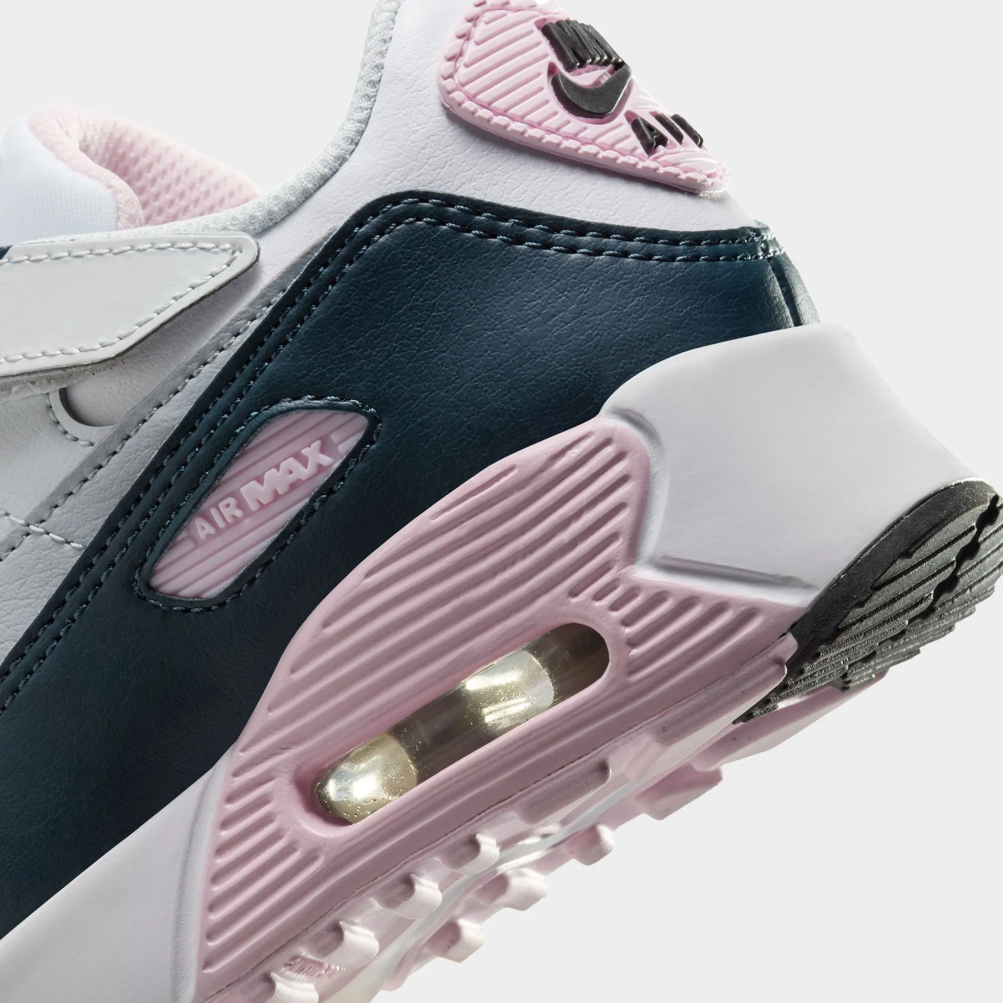 Breathable Toe Guard Nike Air Max 90 EasyOn PS White / Wolf Grey - Pink Foam