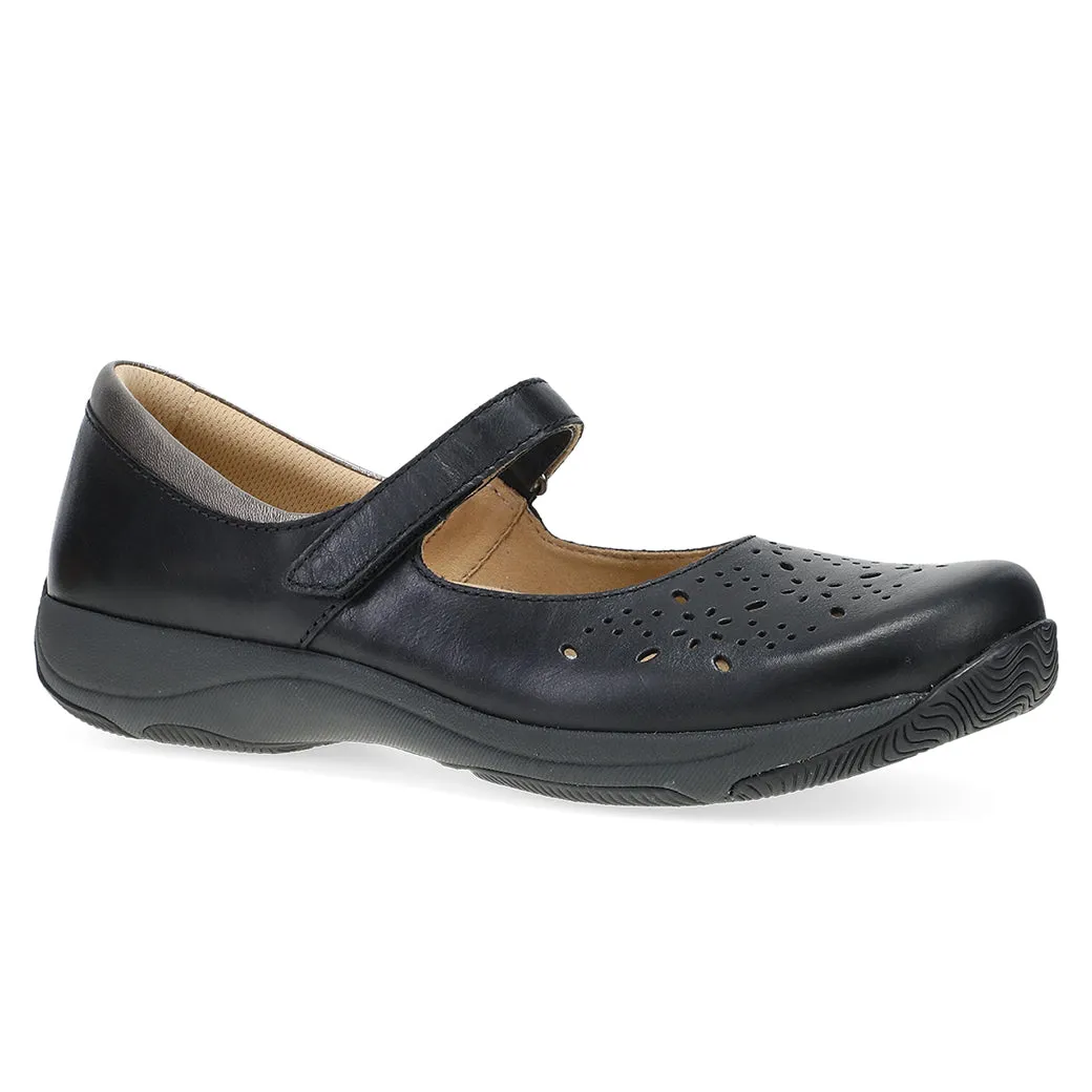 Easy Care Womens Dansko Stacy Wide in Black