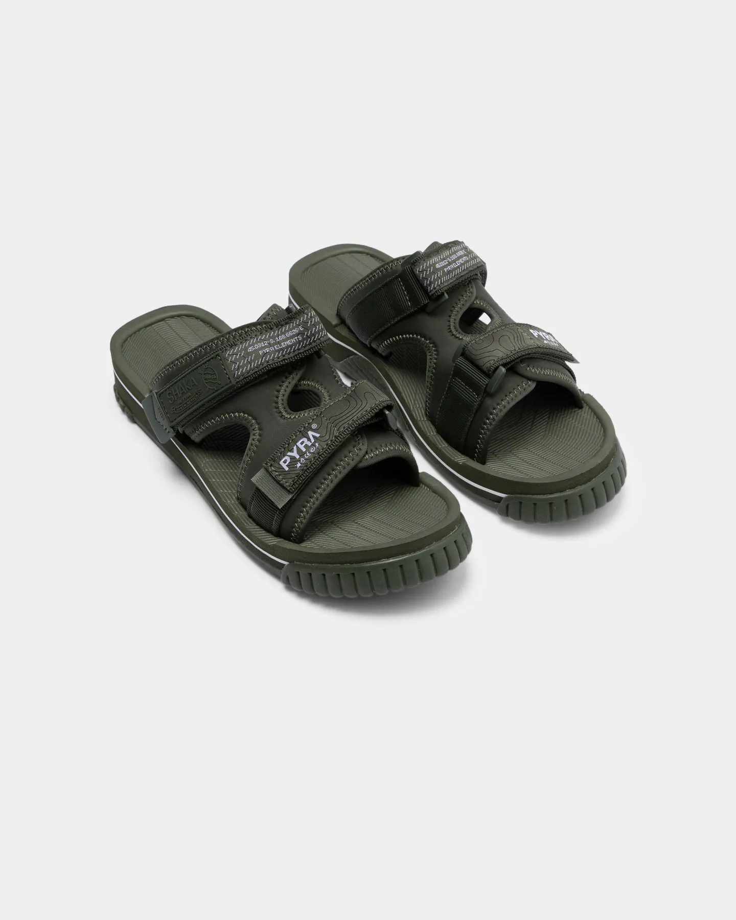 PYRA Men's PYRA? x Shaka Chill Out Sandal Olive Green Injury Safe