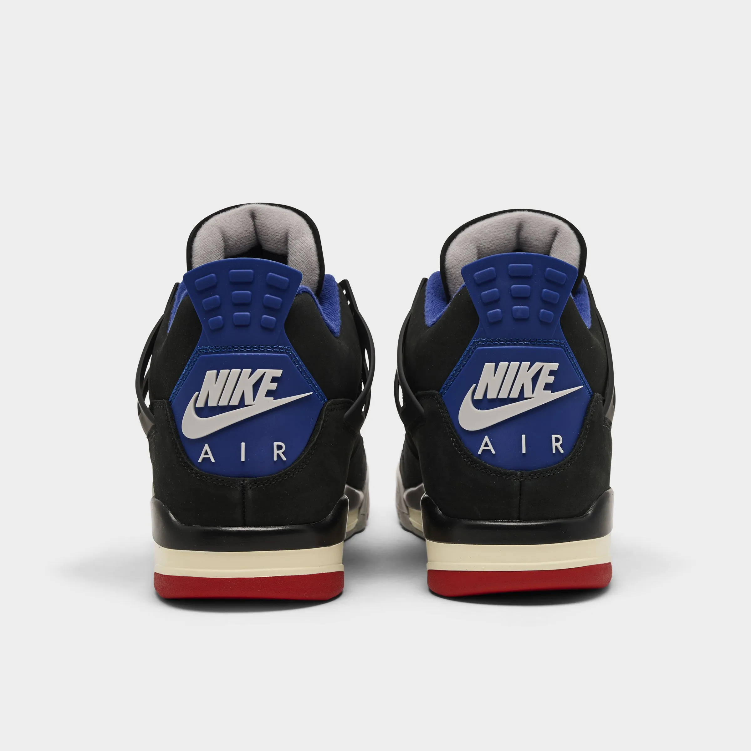 Jordan 4 Retro Black / Fire Red - Deep Royal Blue Molded Insole