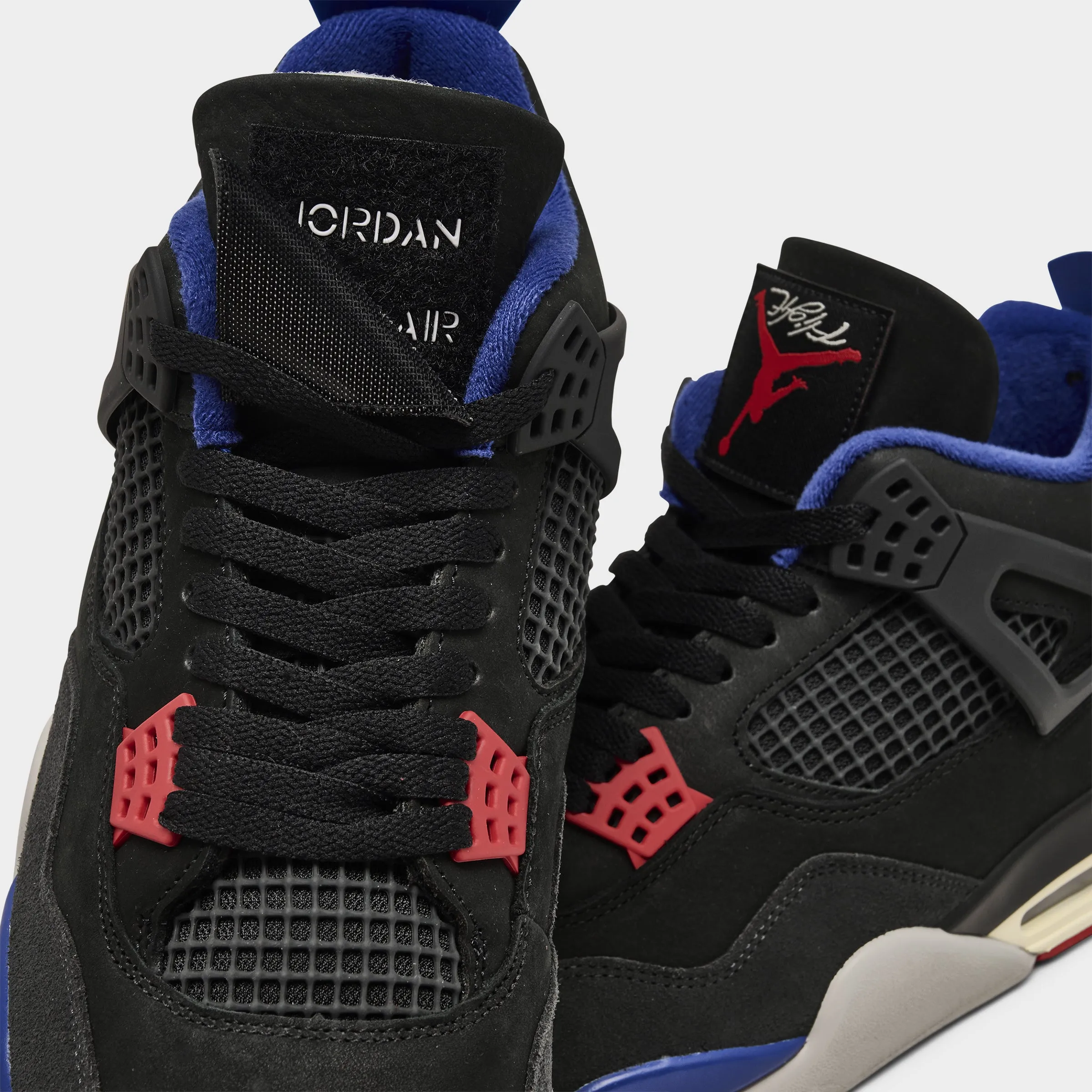 Classic Base Power Base Jordan 4 Retro Black / Fire Red - Deep Royal Blue