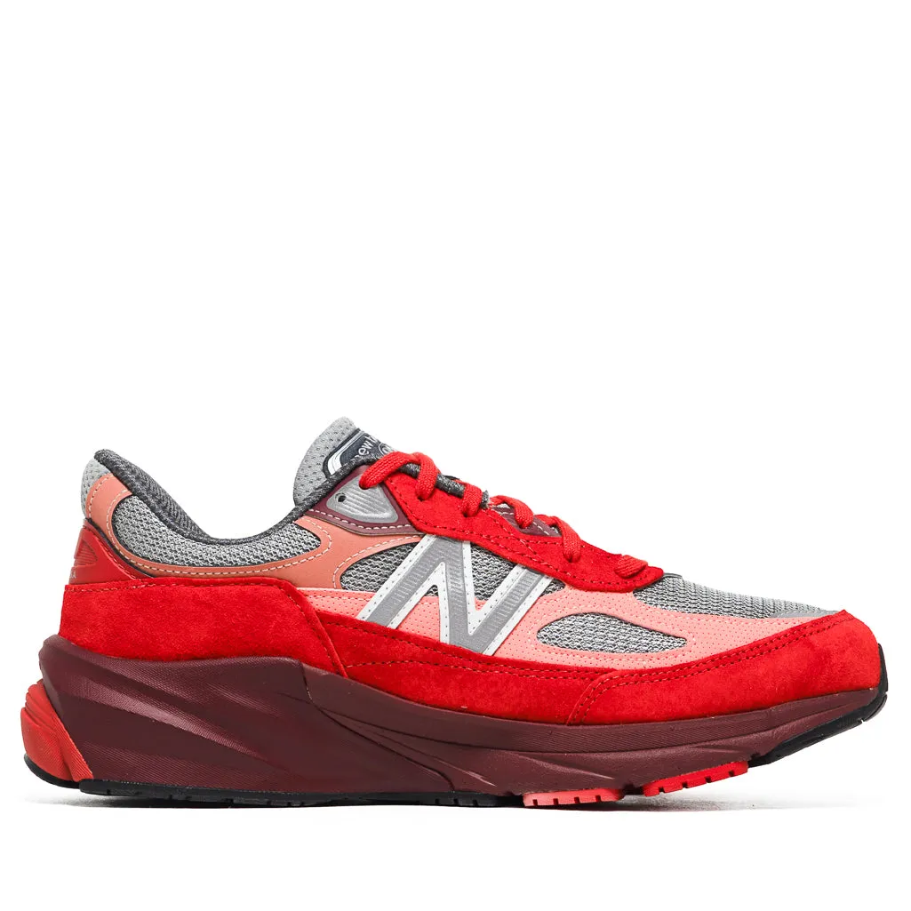 Hyperbolic Lasting New Balance Made In USA 990v6 - Molten Lava/Monarch Burgundy