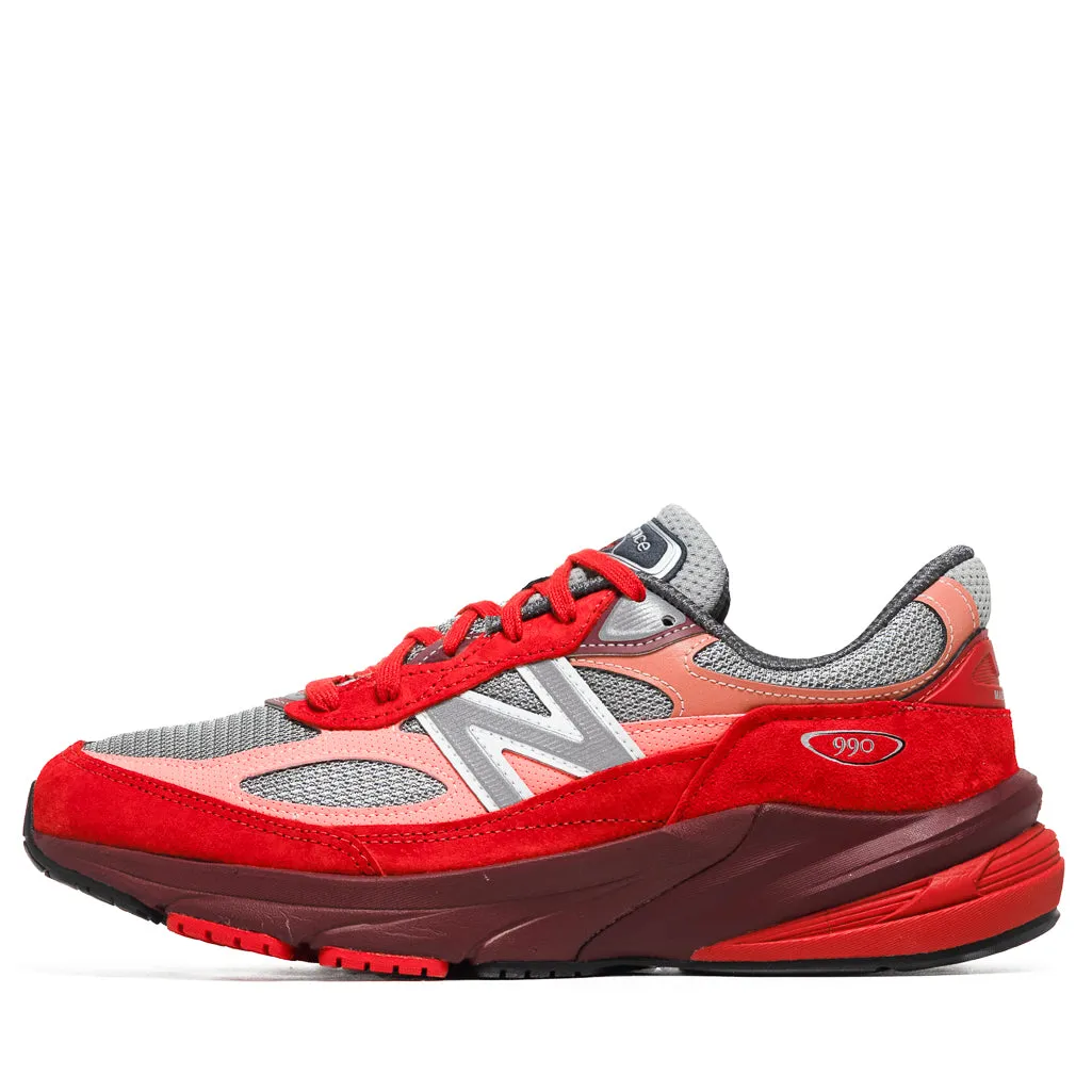 Motion Flow New Balance Made In USA 990v6 - Molten Lava/Monarch Burgundy