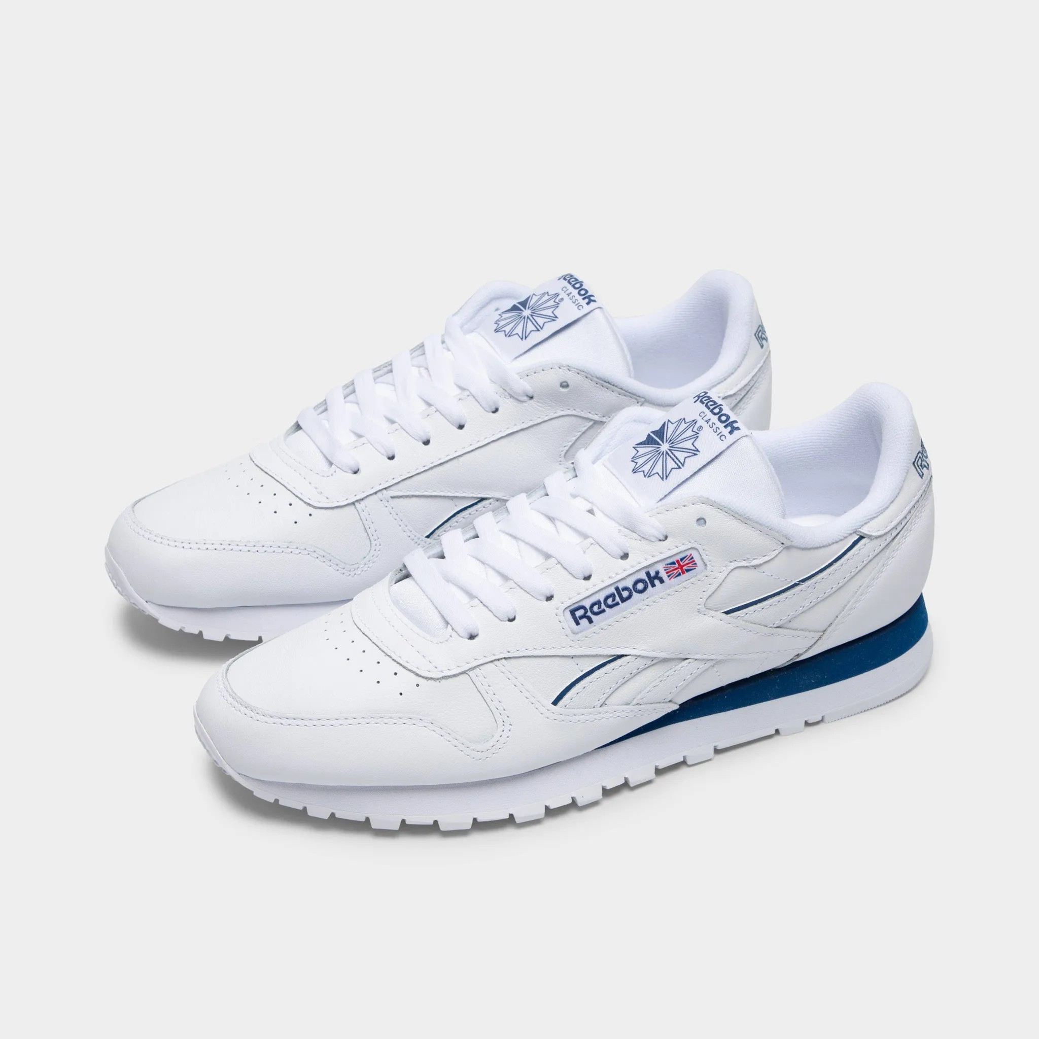 Reebok Classic Leather White / White - Twilight Blue Height Plus