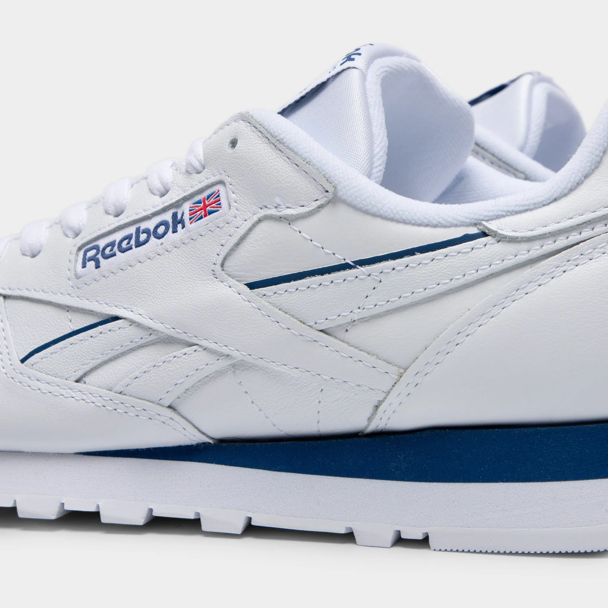 Reebok Classic Leather White / White - Twilight Blue Easy Dressing