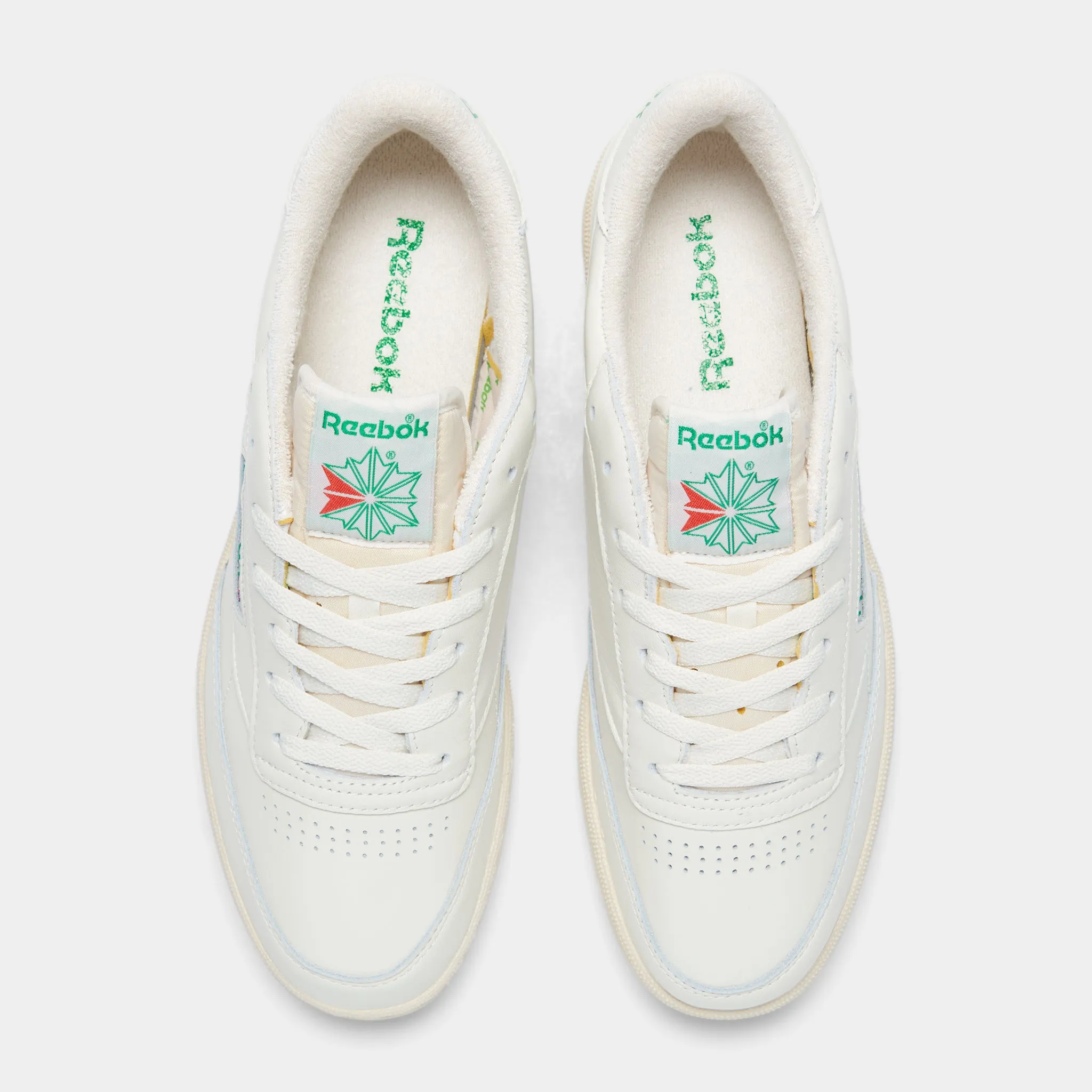 Reebok Club C 85 TV White / Green Night Pace Run Errand