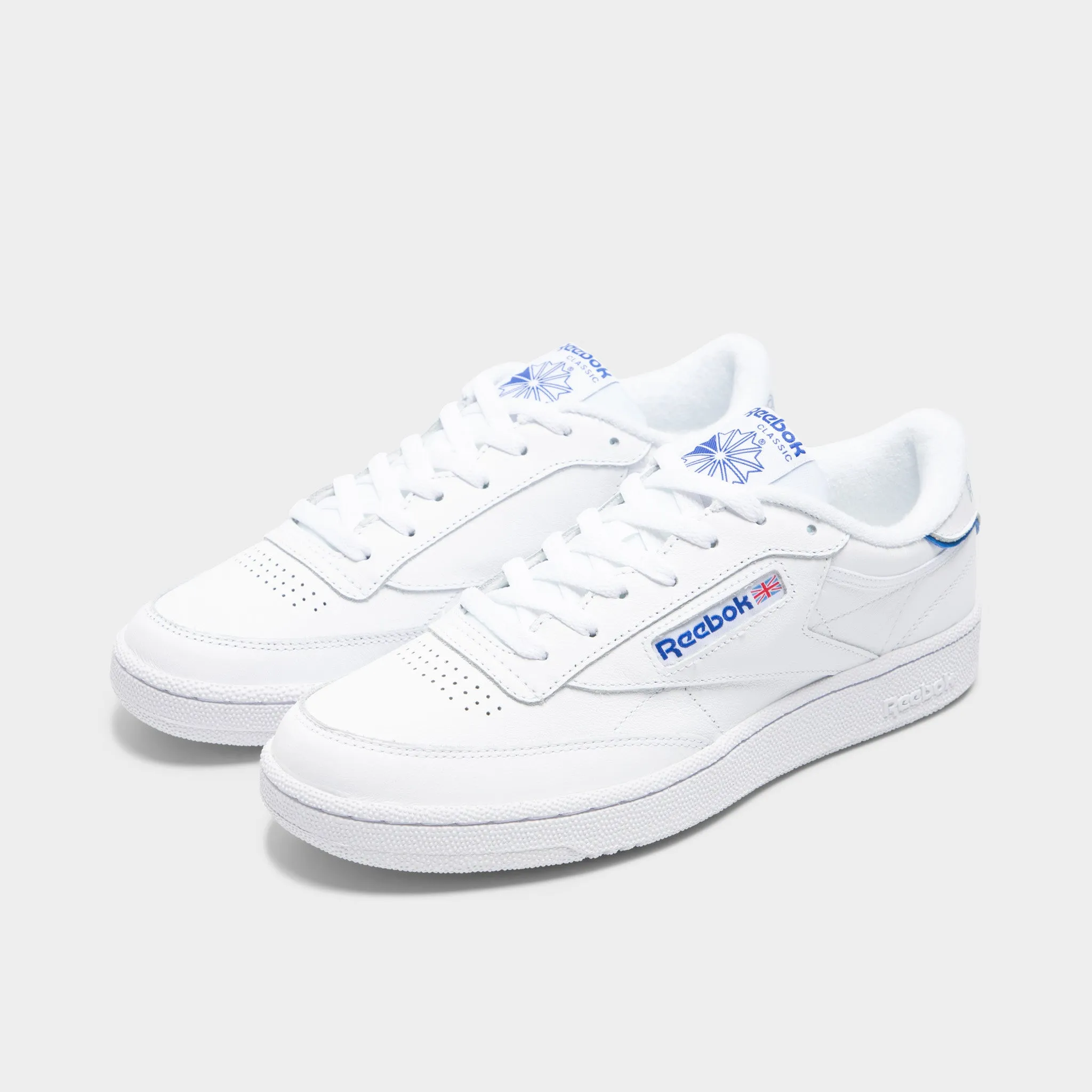 Reebok Club C 85 White / White - Optimum Blue Retro Mood Fast Run