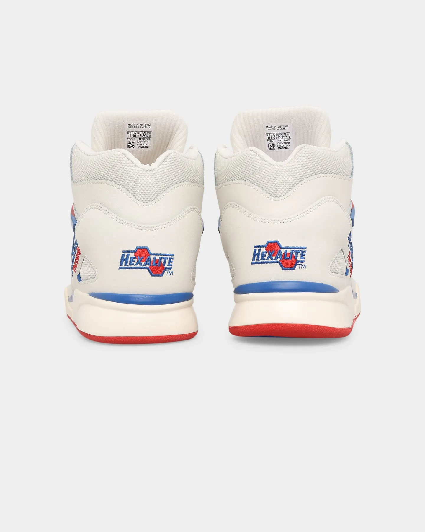 Reebok Pump Omni Zone II Chalk/Vector Blue/Vector Red Mesh Upper