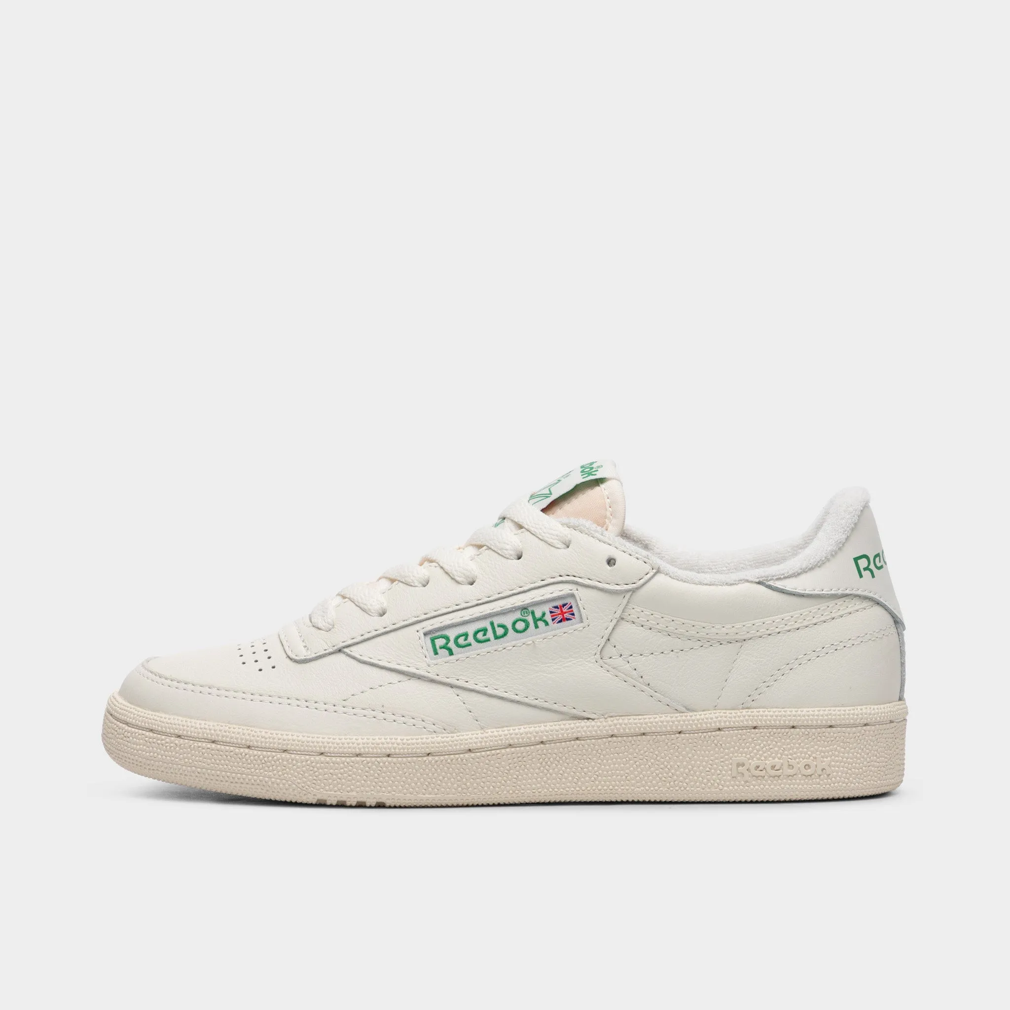Busy Walk Reebok Womens' Club C 85 Vintage Chalk / Alabaster - Green