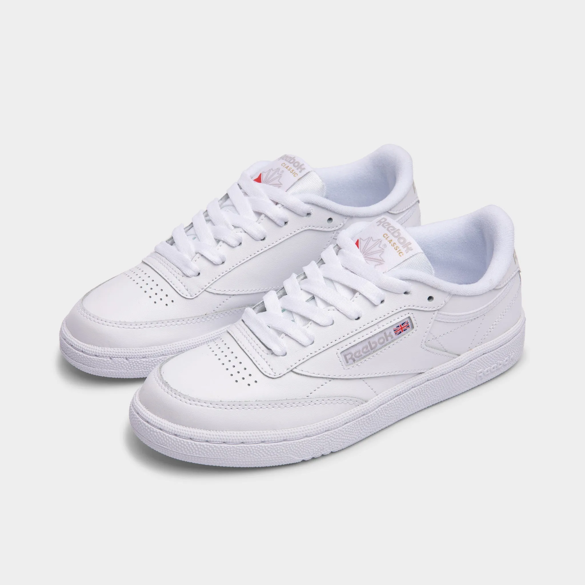 Early Jog Love Path Reebok Womens Club C 85 White / Light Grey