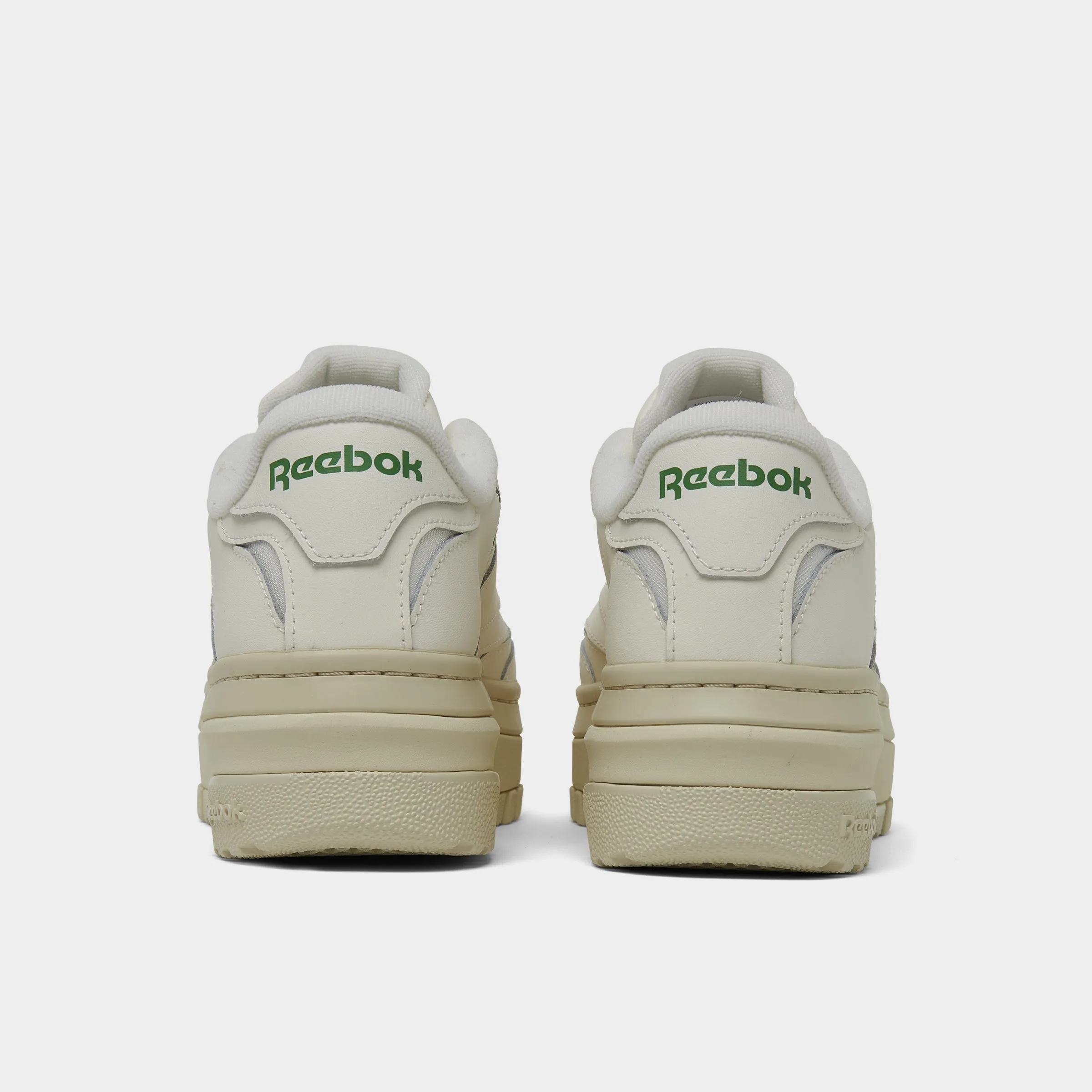 Reebok Women's Club C Extra Chalk / Green Bright Jog Modern Fit