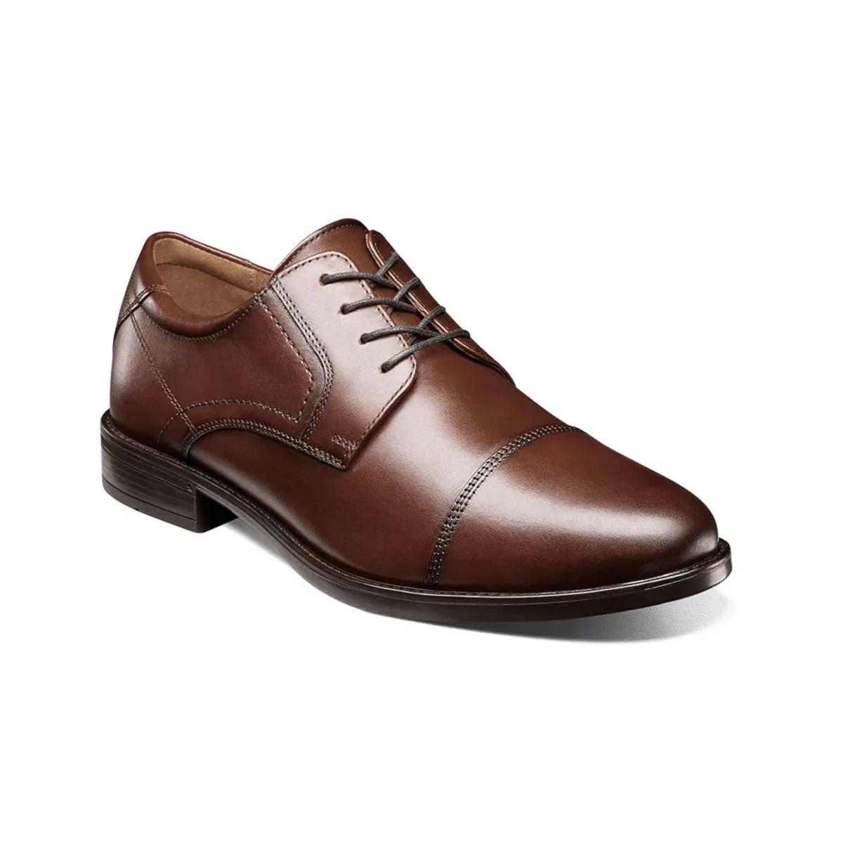 Eye Draw Destination Wedding Florsheim Men's Midtown Cap Toe Oxford Cognac Leather