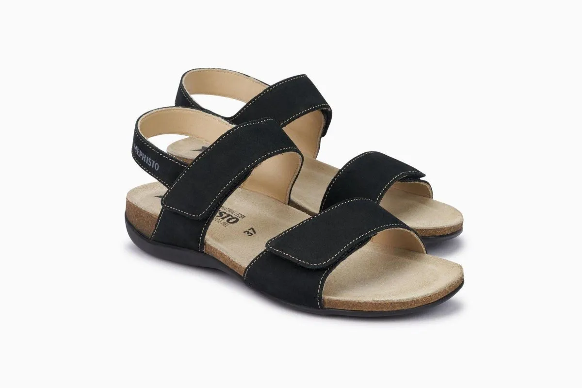 Mephisto Women's Agave Black Soft Buc Elite Shade Edge Look