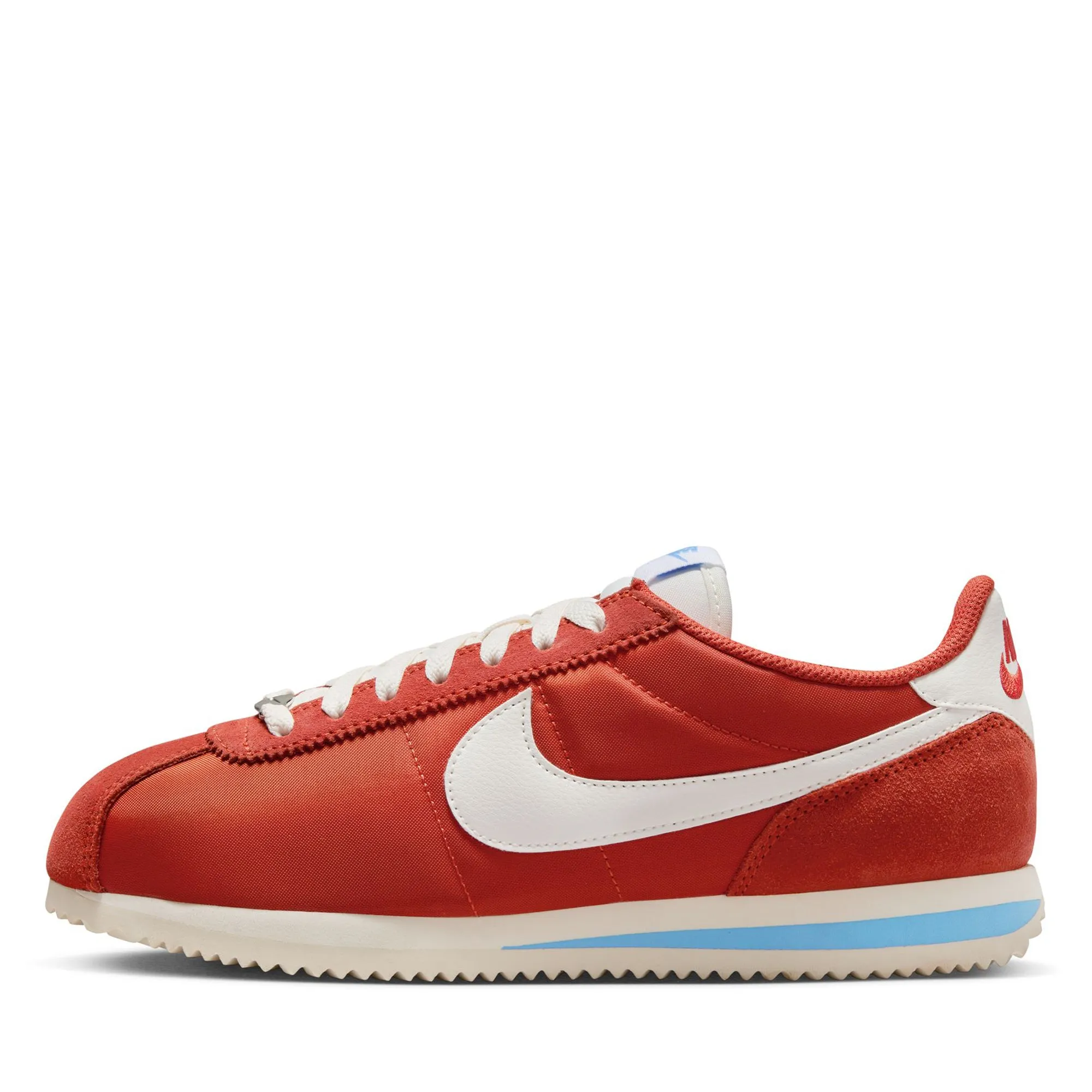 Women's Nike Cortez Textile - Picante Red/Sail Slip Resistant Pattern Running Errands