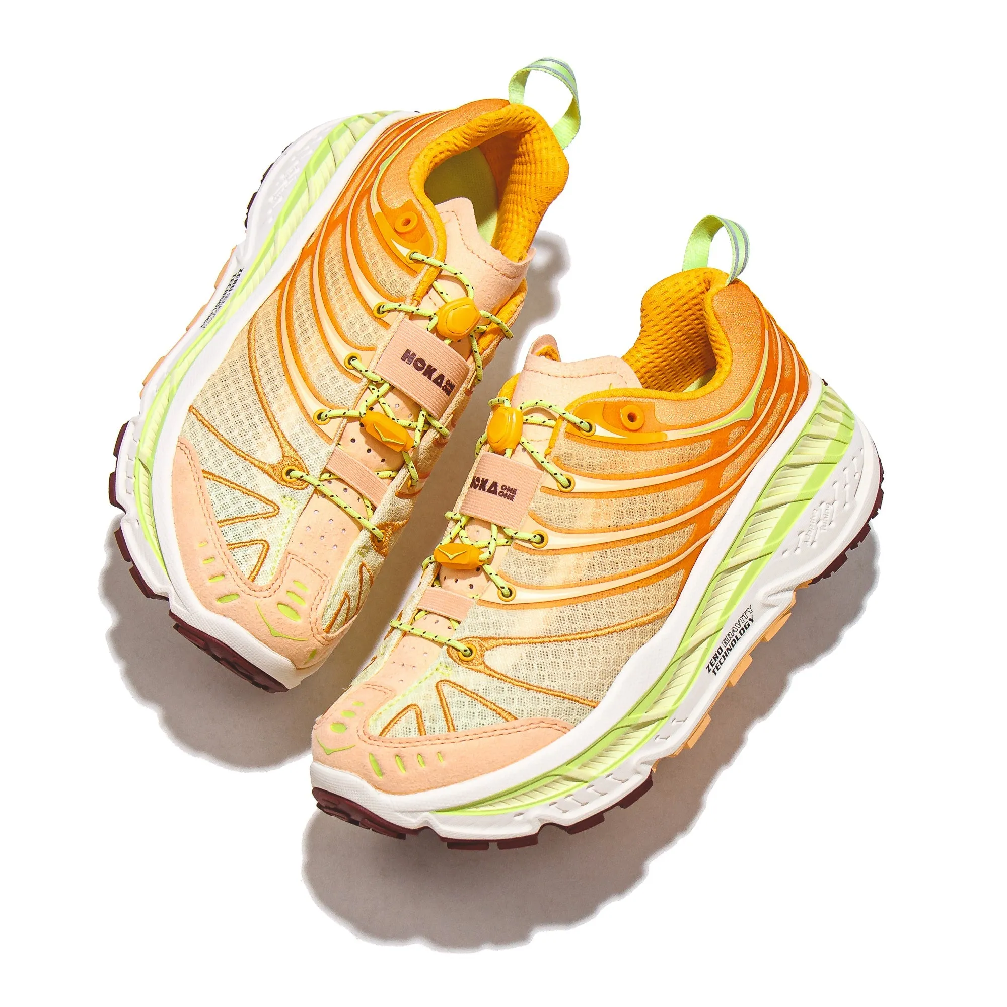 breathable shoe characteristics glass - fiber - reinforced shoes Hoka One One Unisex Stinson EVO OG Solar Flare 1155350-SRCN