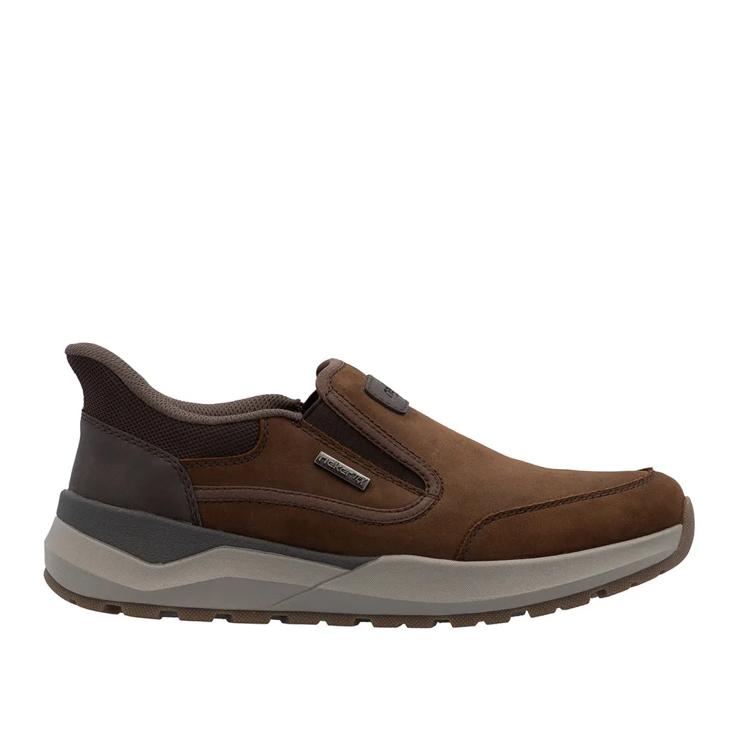 Elastic laces Mens Rieker Thorben 52 in Noce/Moro/Schoko
